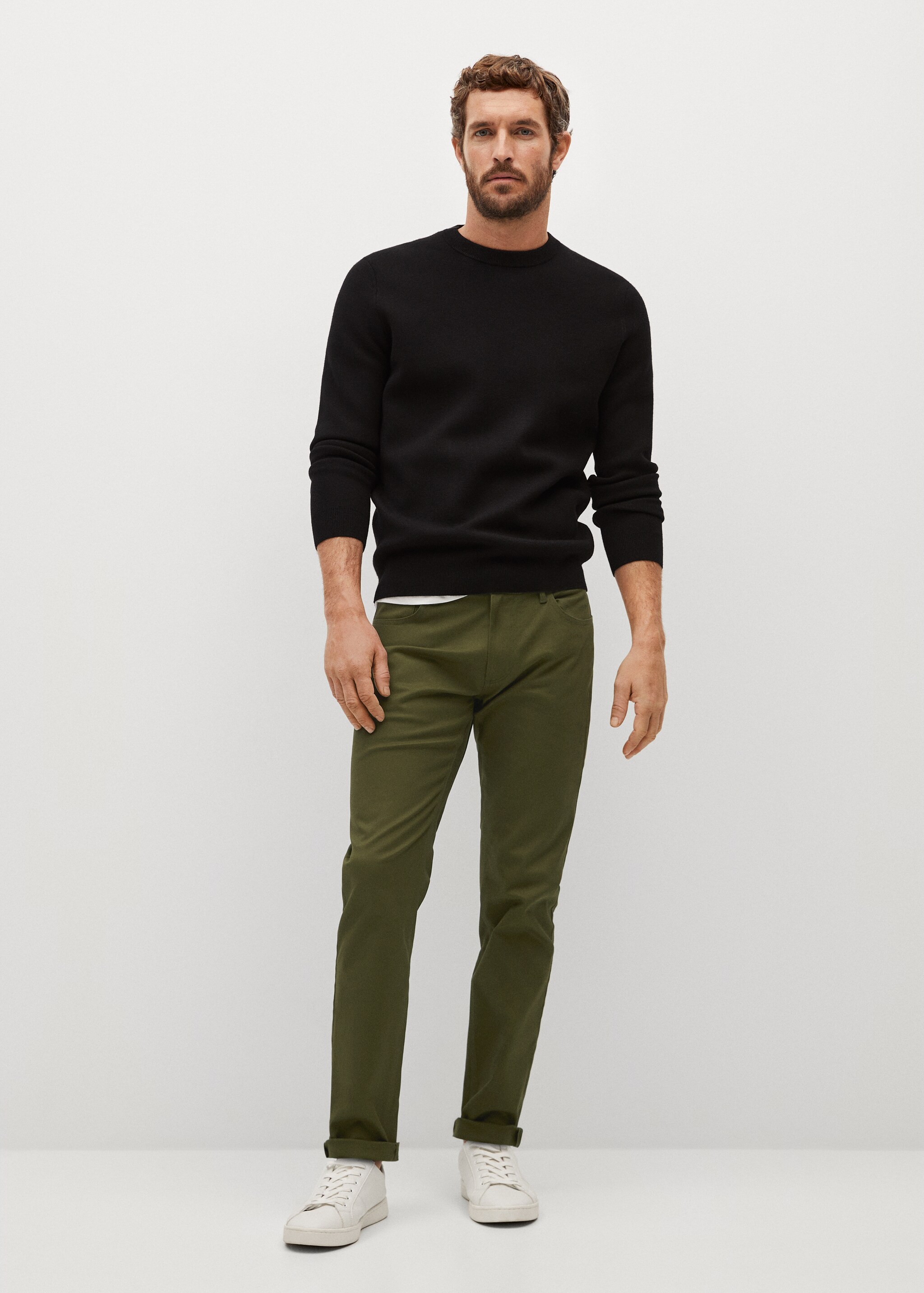 Keprové kalhoty džínového stylu slim fit - Celkový náhled
