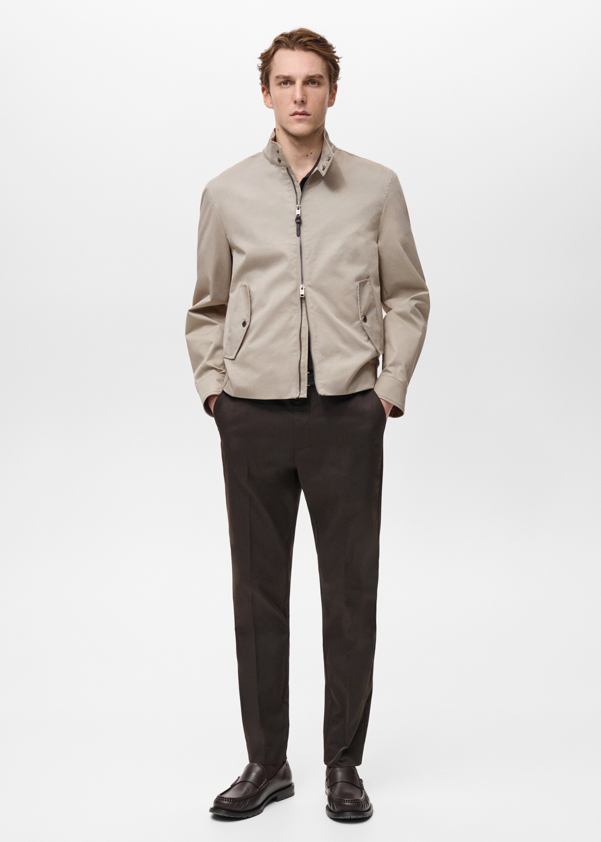 Water-repellent cotton jacket - General plane, Ice Grey. Ref: 87034391-00.