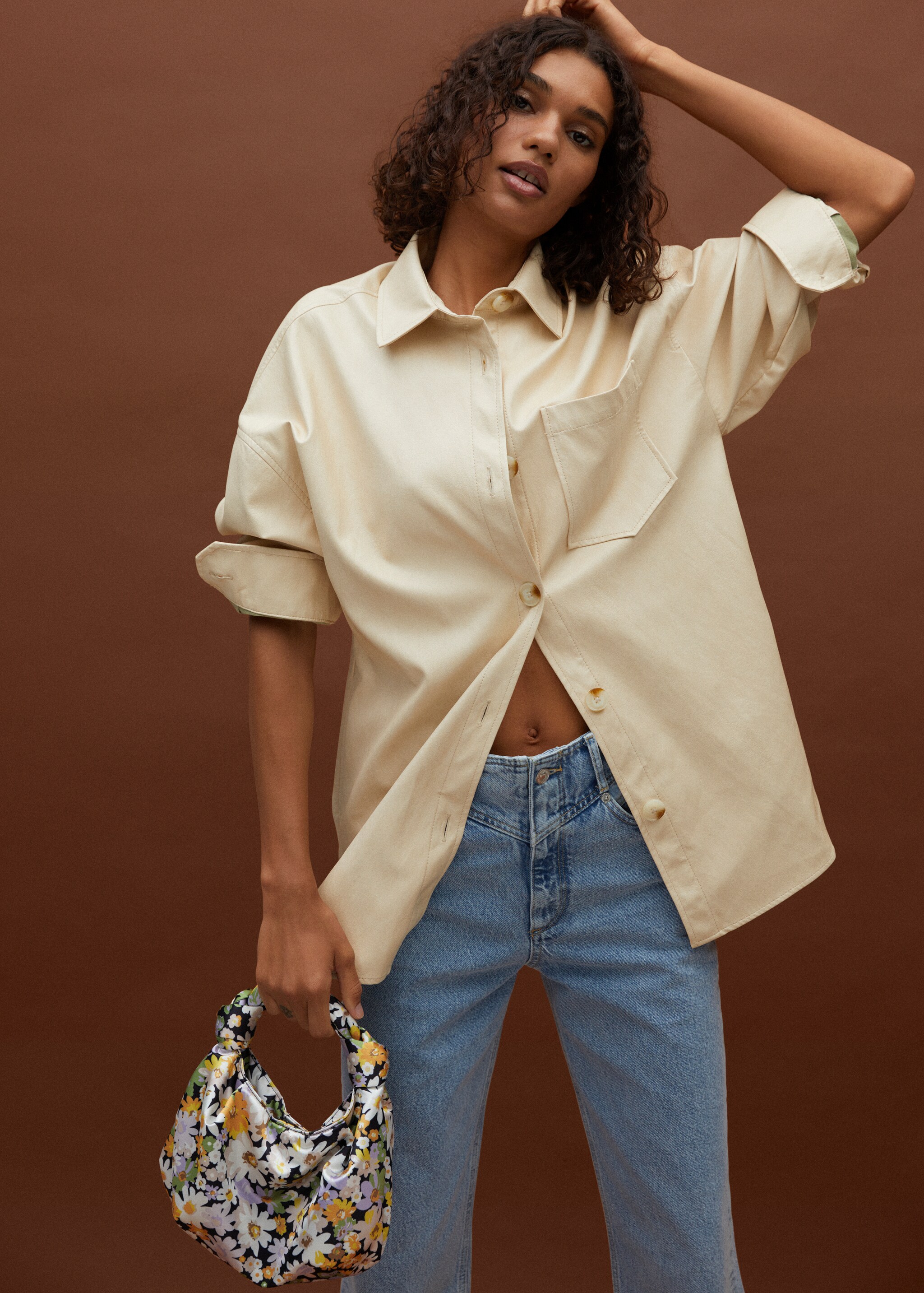 Bolso estampado floral - Plano general