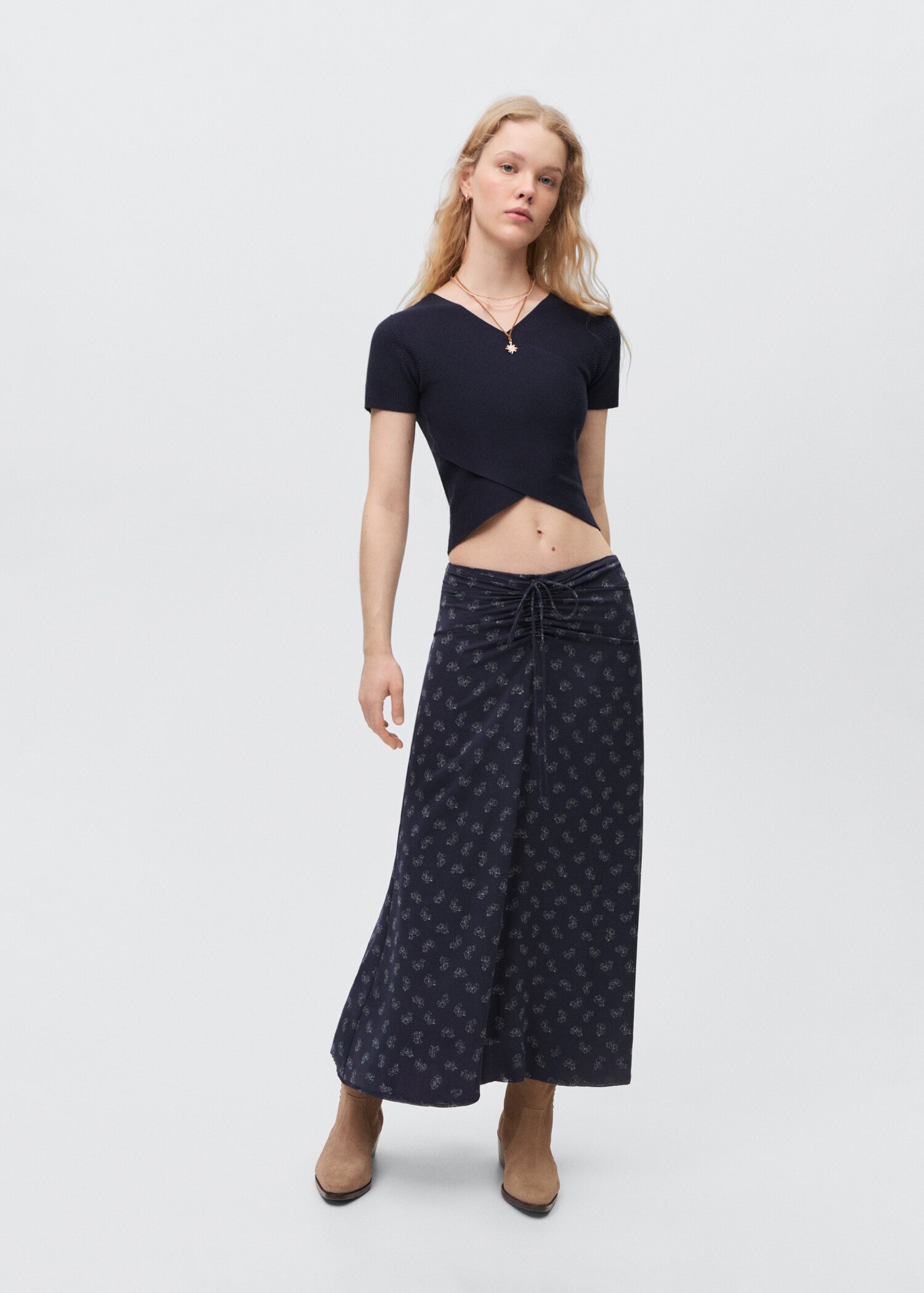 Wrap crop top - General plane