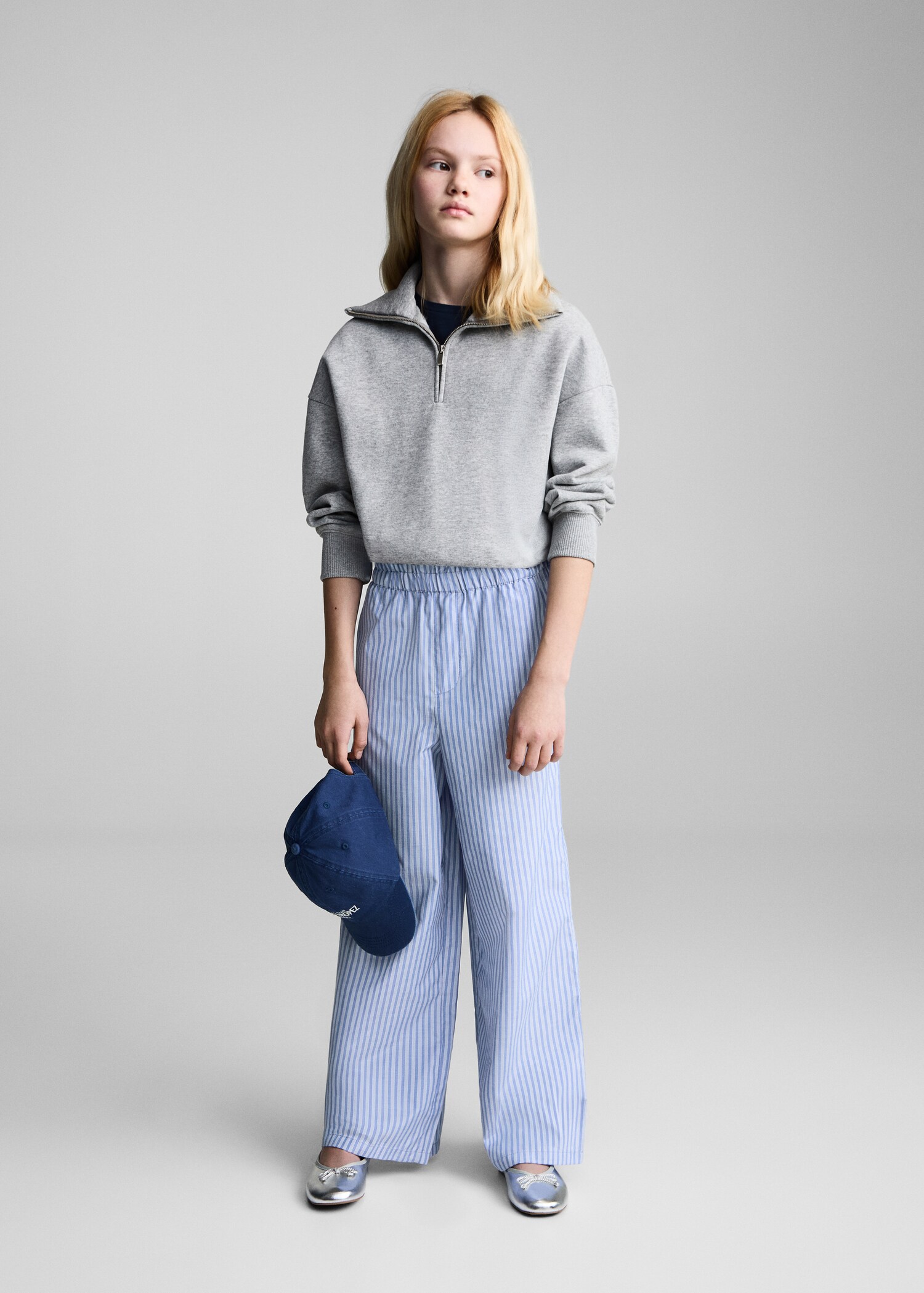 Striped cotton trousers - General plane