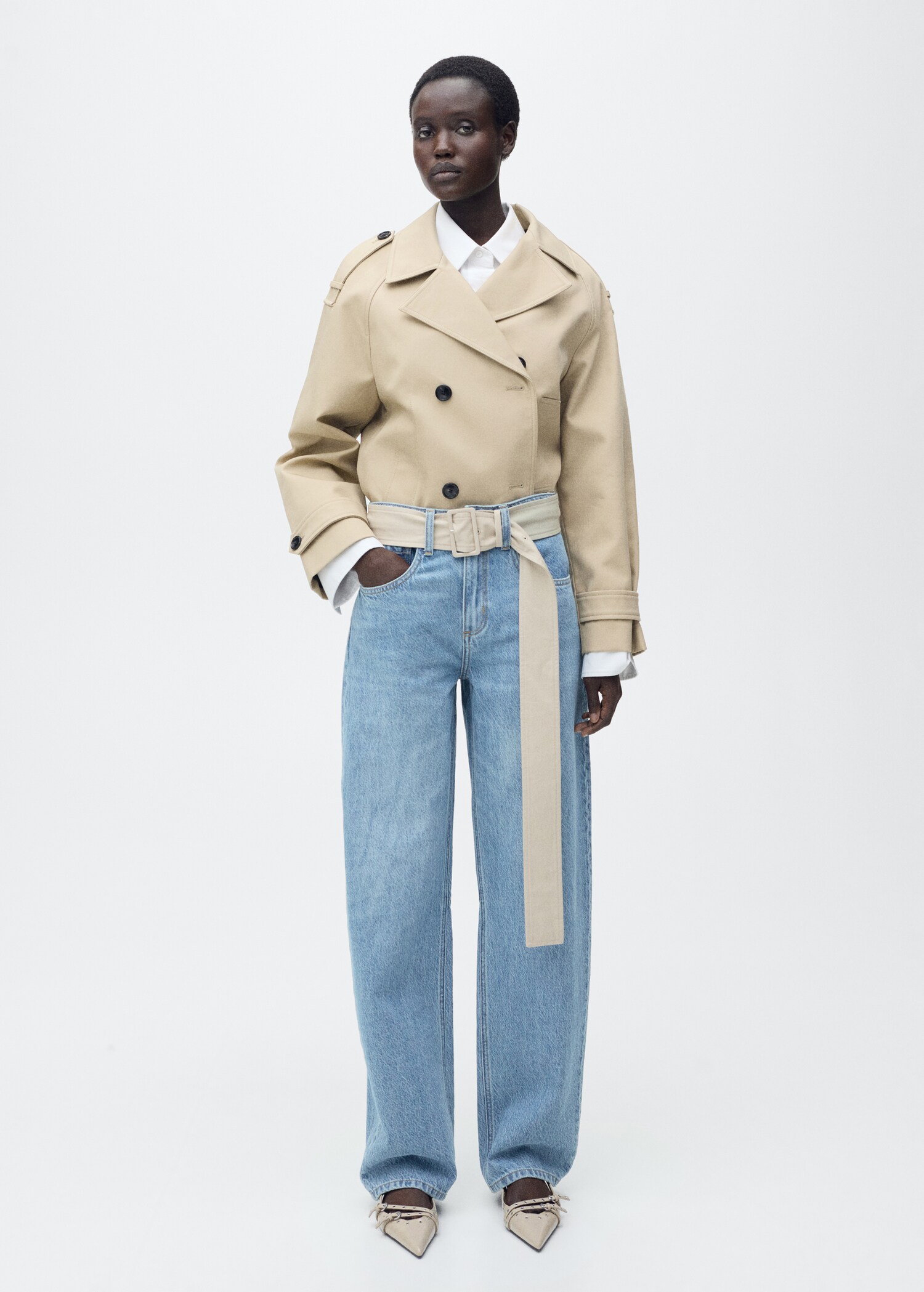 High-waist ballonjeans - Overzichtstekening