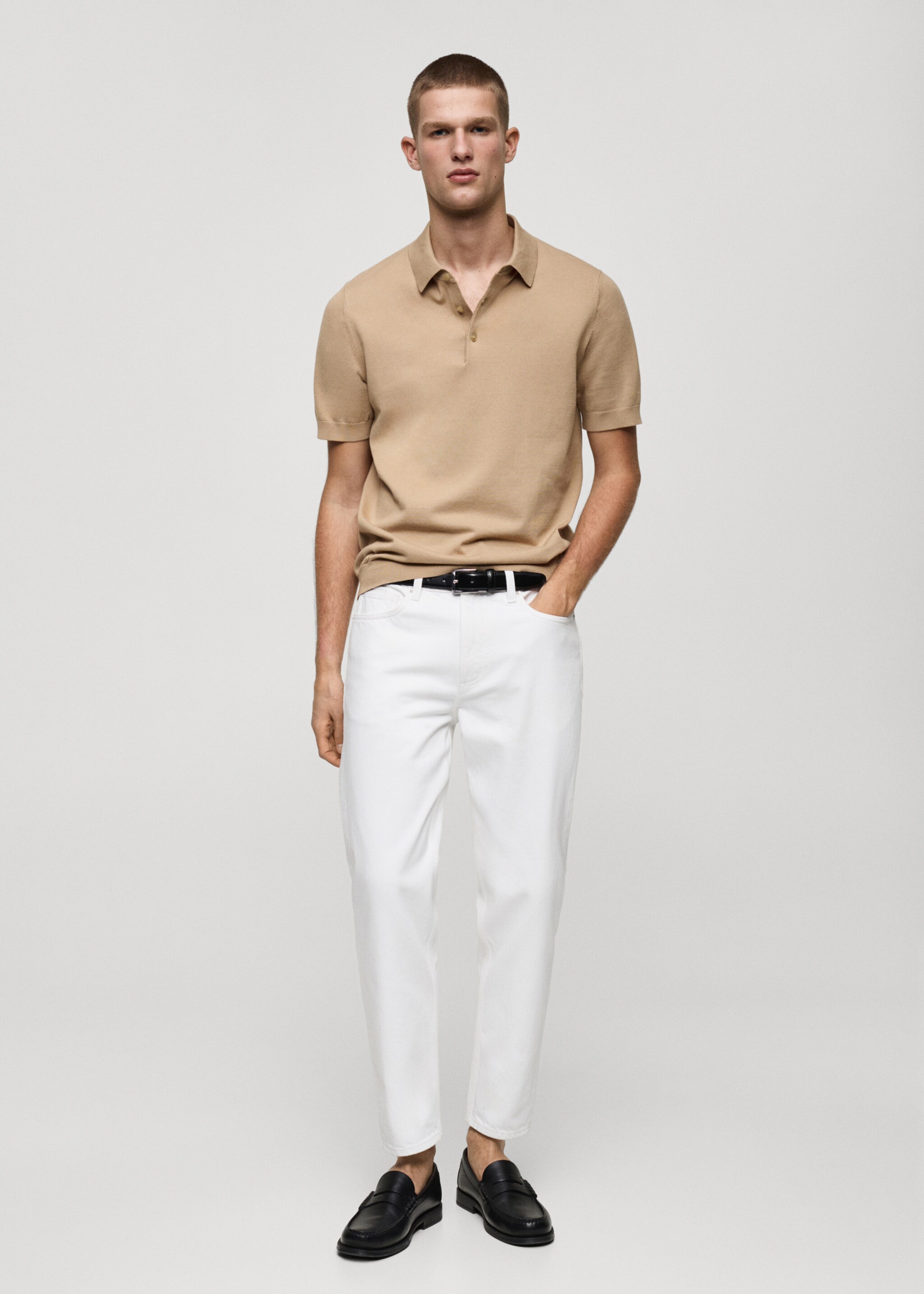 Texans cropped carrot fit - Pla general, Blanc trencat. Ref: 87035924-00.