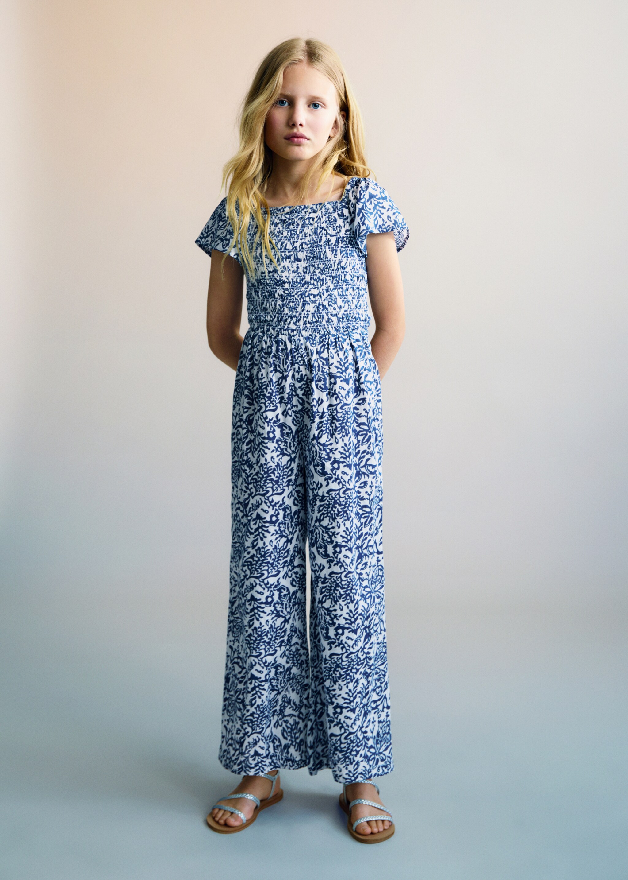 Combinaison imprimée - Plan général, Bleu marine foncé. Ref: 87035945-00.