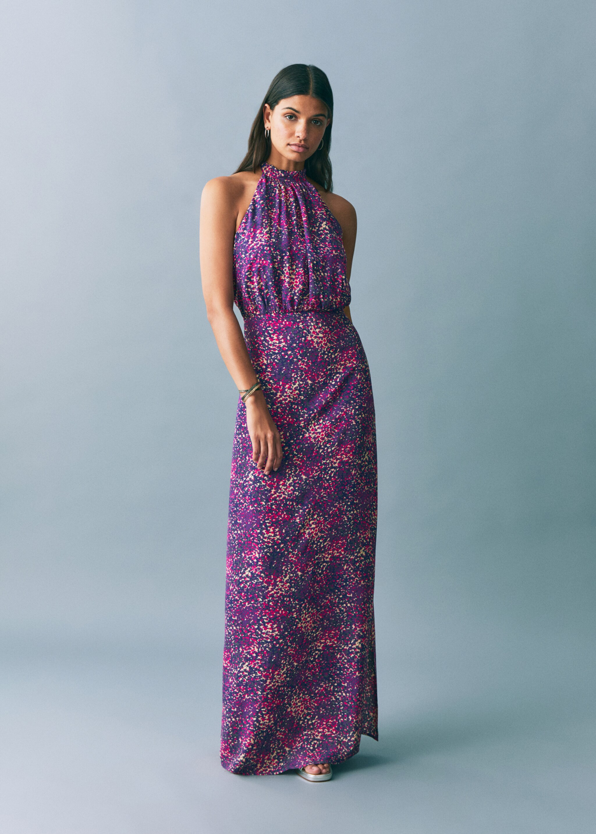 Kleid mit Halfterkragen - Allgemeine Ansicht, Lila. Ref: 87036358-00.