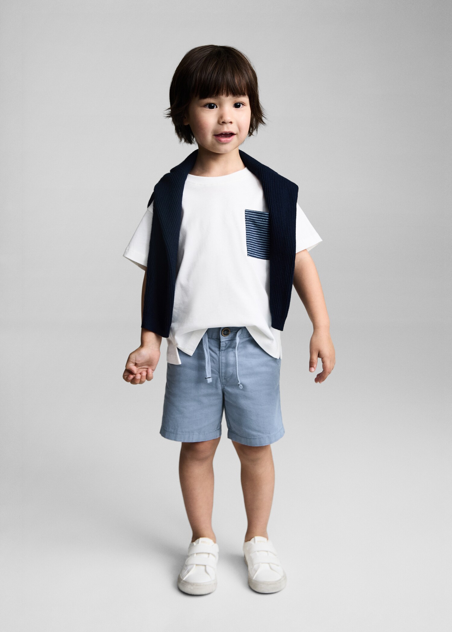 Cotton shorts with drawstring - General plane