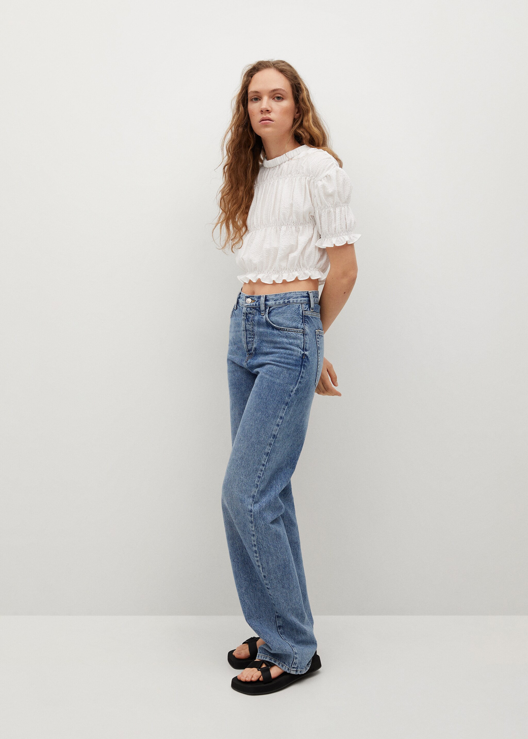 Crop top s nabíráním - Celkový náhled