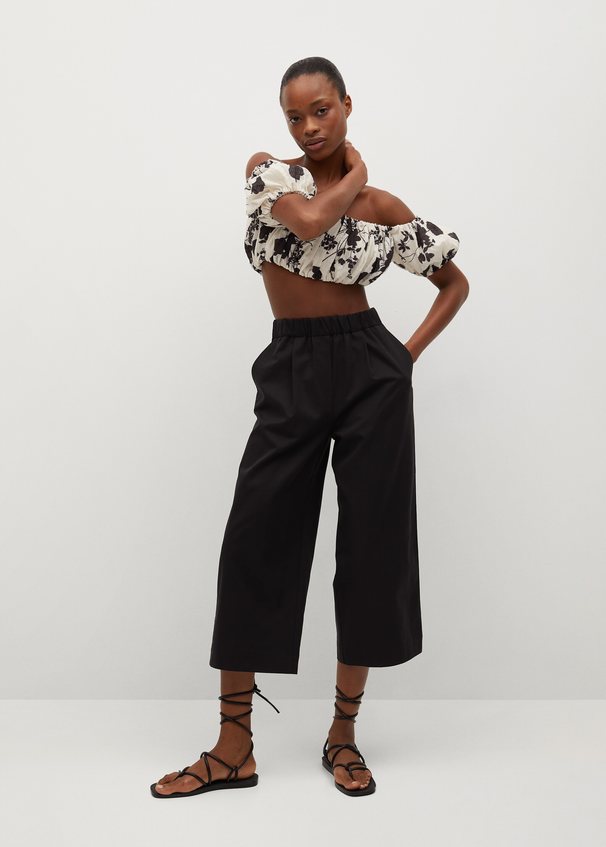 Pantalón culotte algodón - Plano general