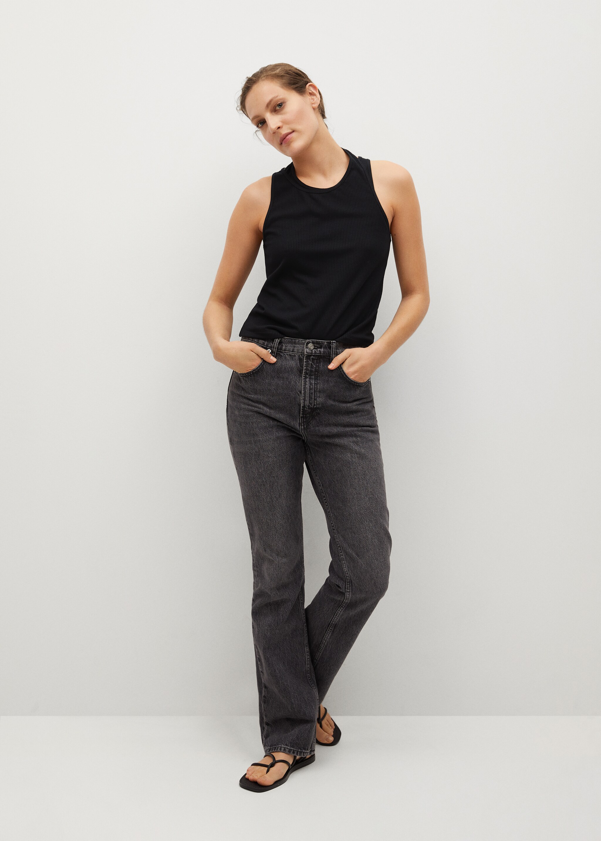 Top cuello doble - Plano general