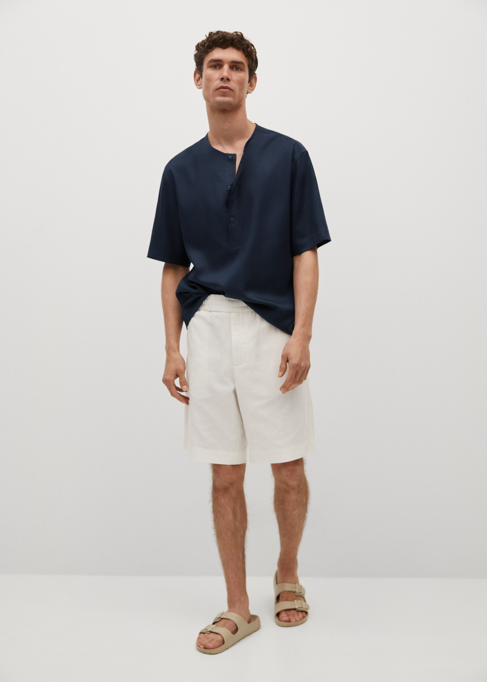 Camisa slim fit lyocell lino - Plano general