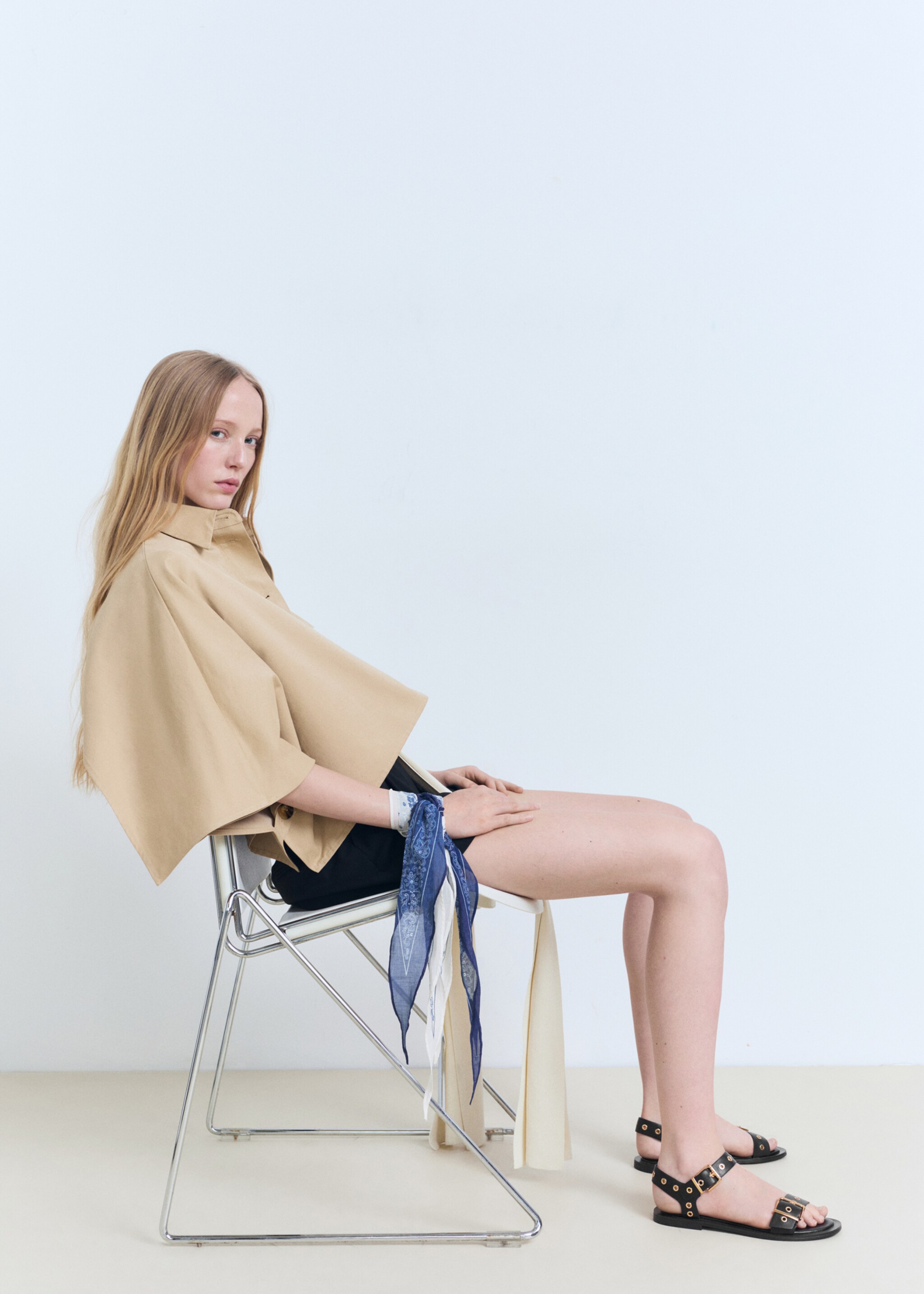 Set of 2 combined scarves - General plane, Navy. Ref: 87037692-00.