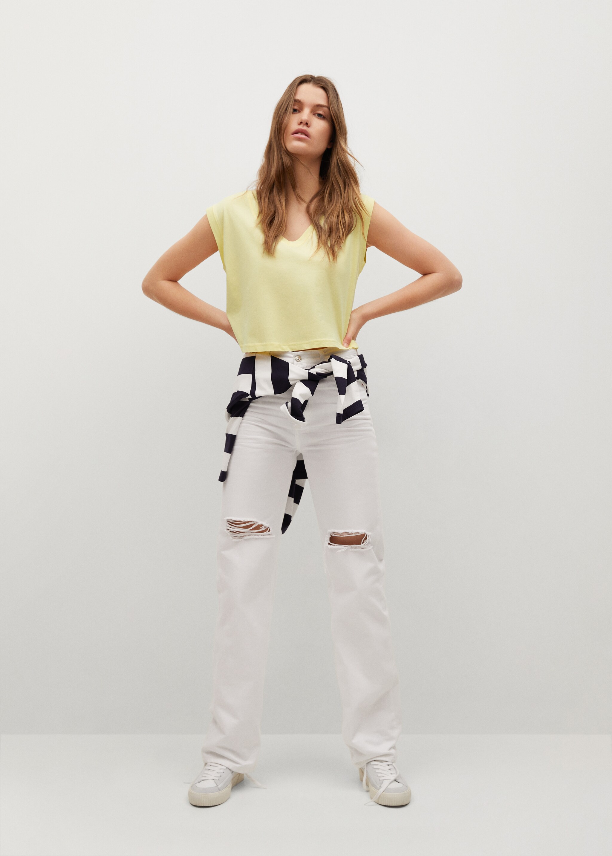 Organic cotton crop top - General plane