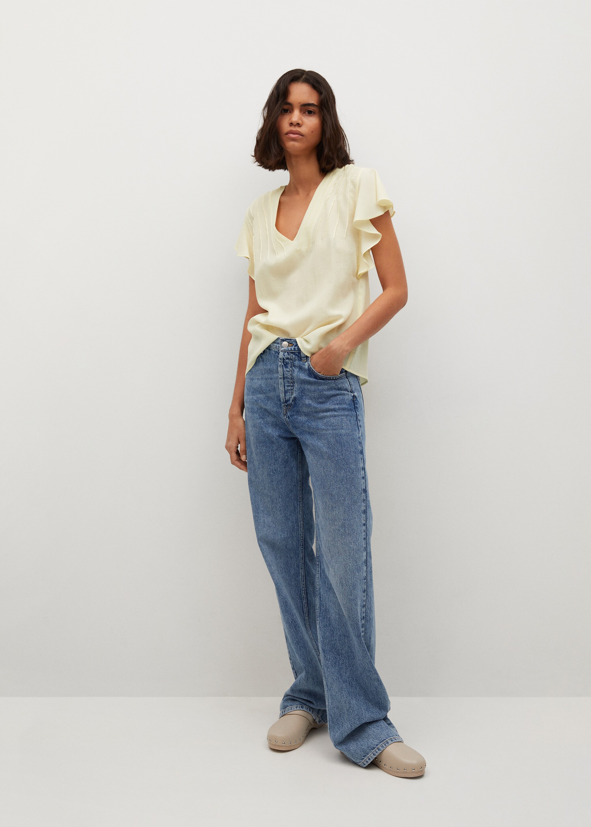 Bow textured blouse - General plane