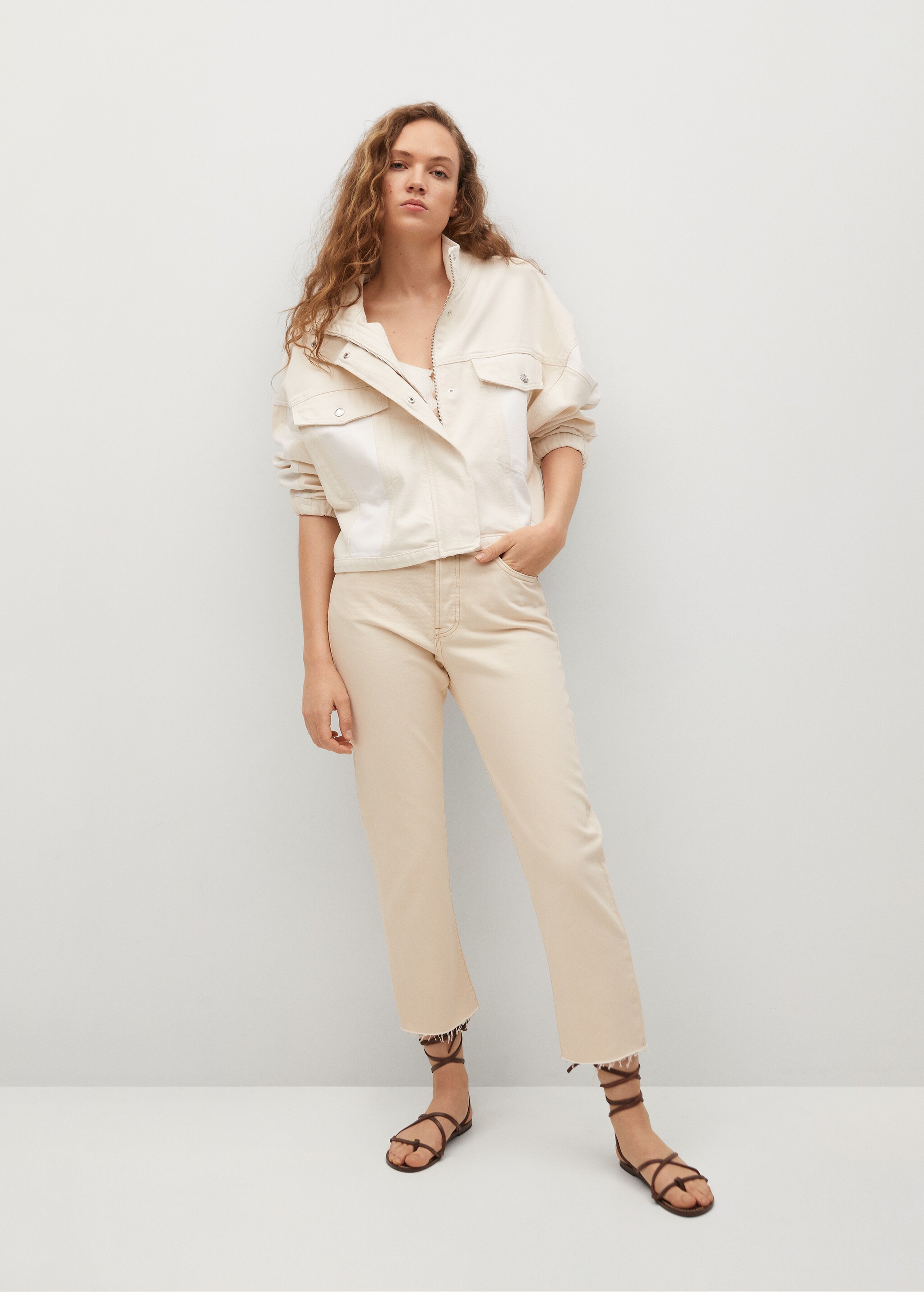 Džínová bunda oversize s panely - Celkový náhled