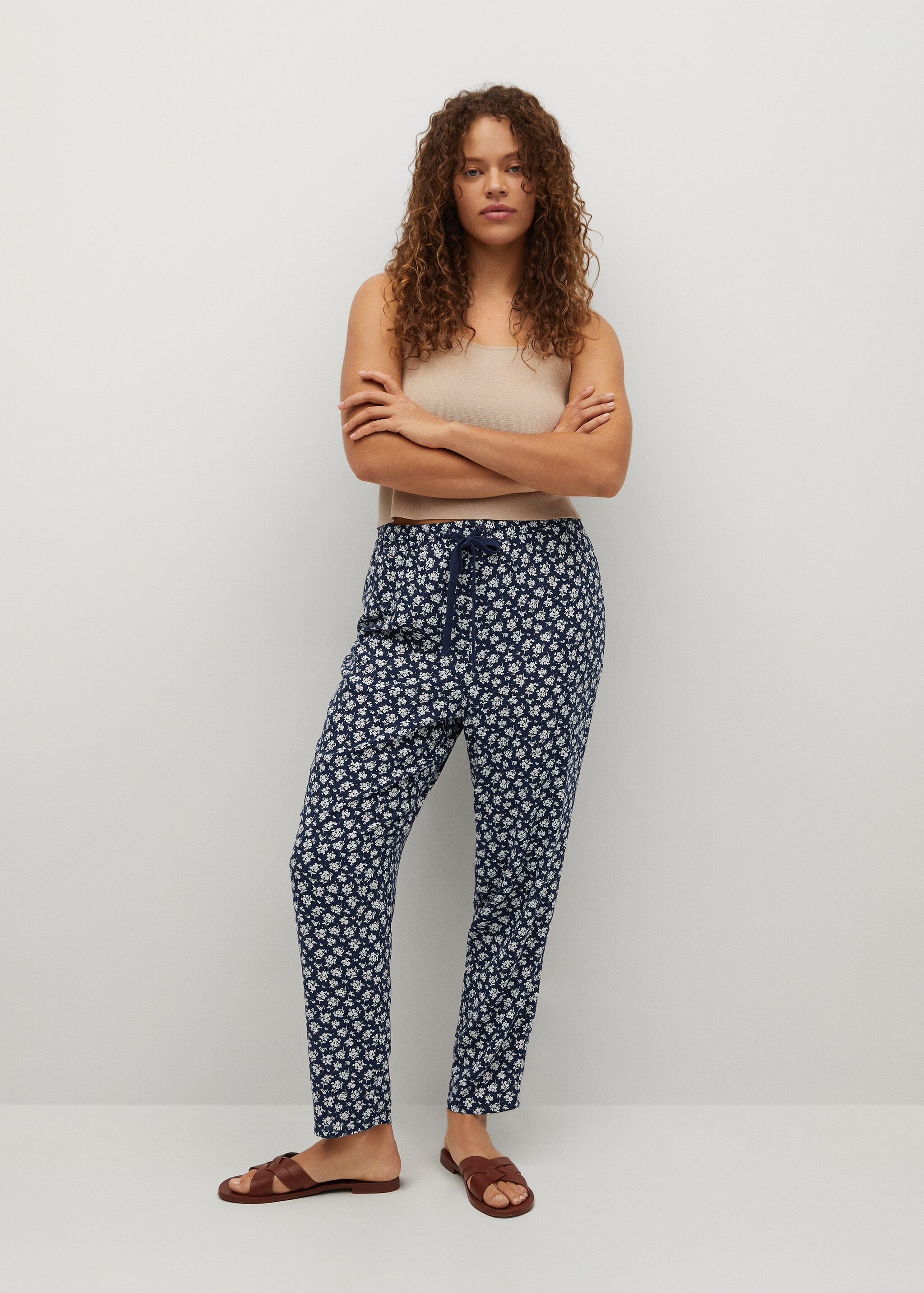 Flowy printed trousers - General plane