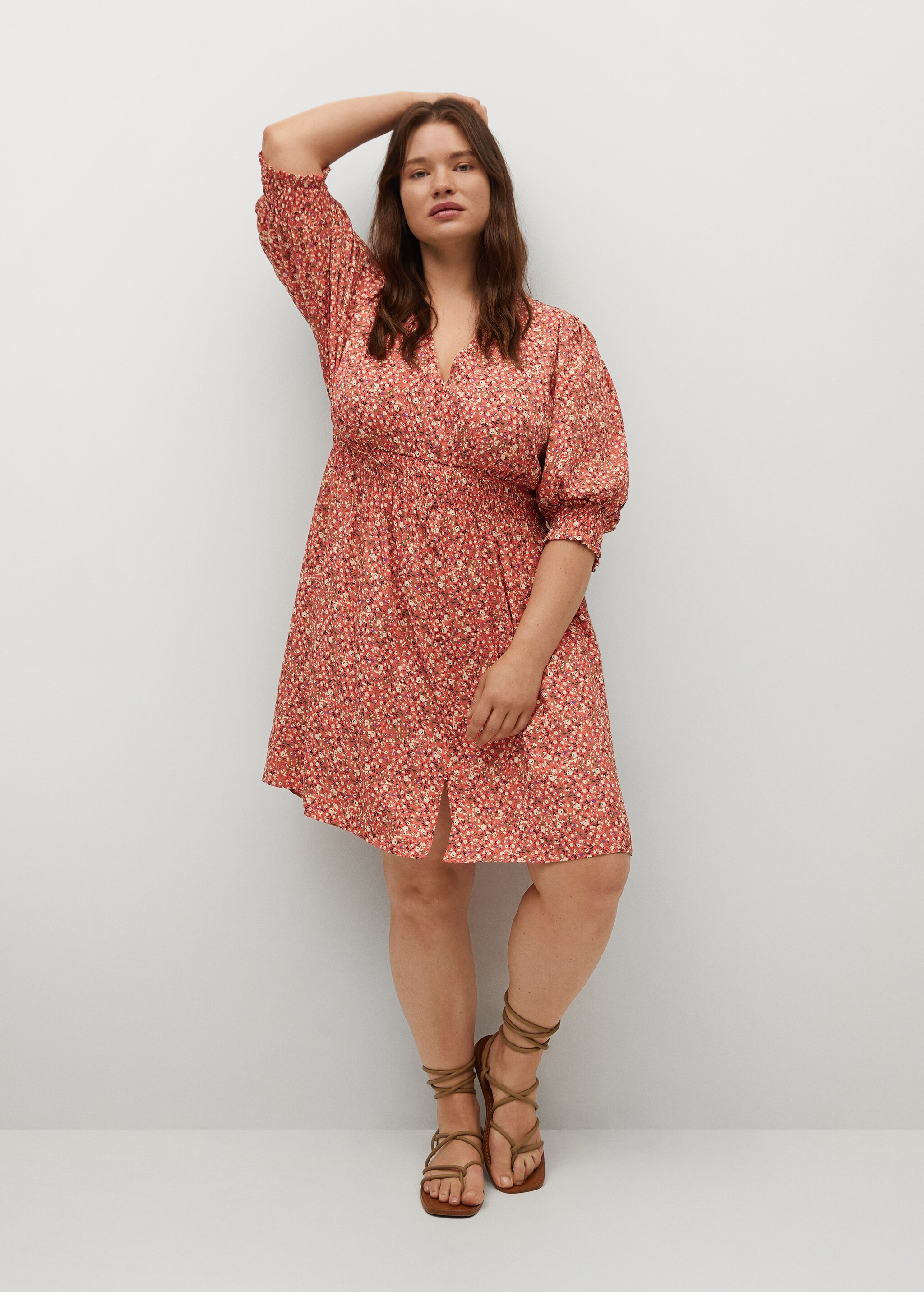 Vestido estampado floral - Plano general
