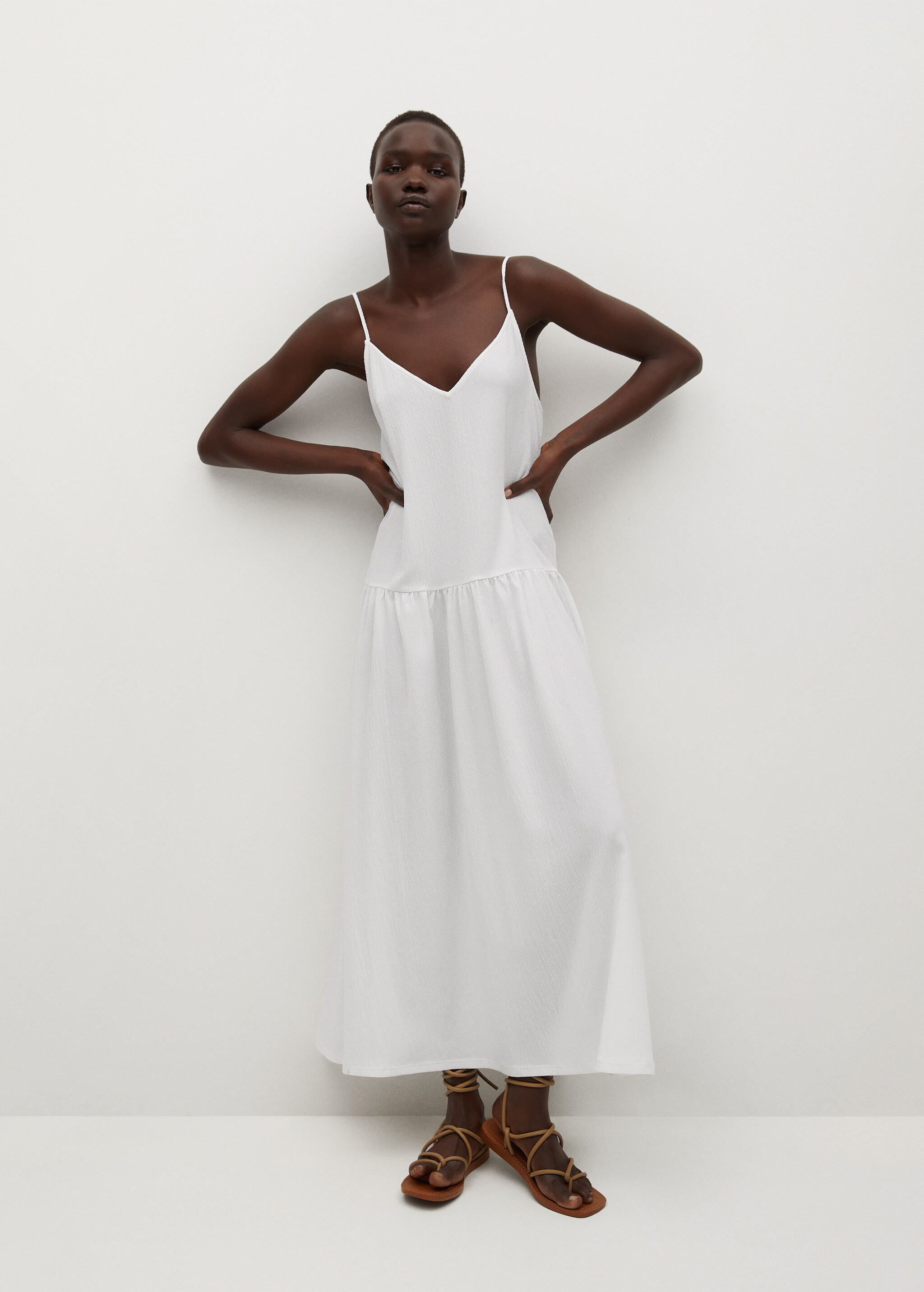 Textured midi dress - General plane