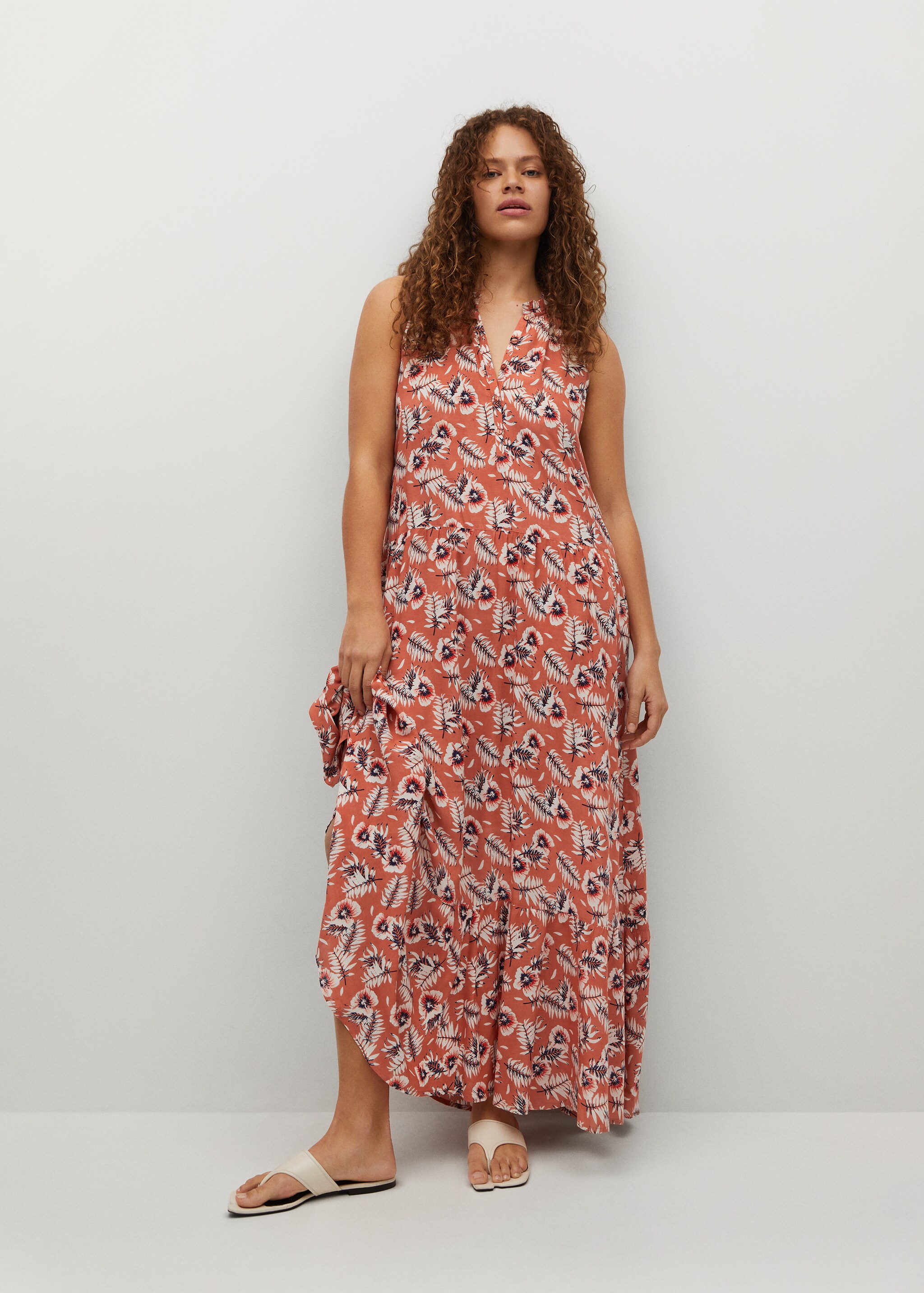 Vestido fluido estampado - Plano general