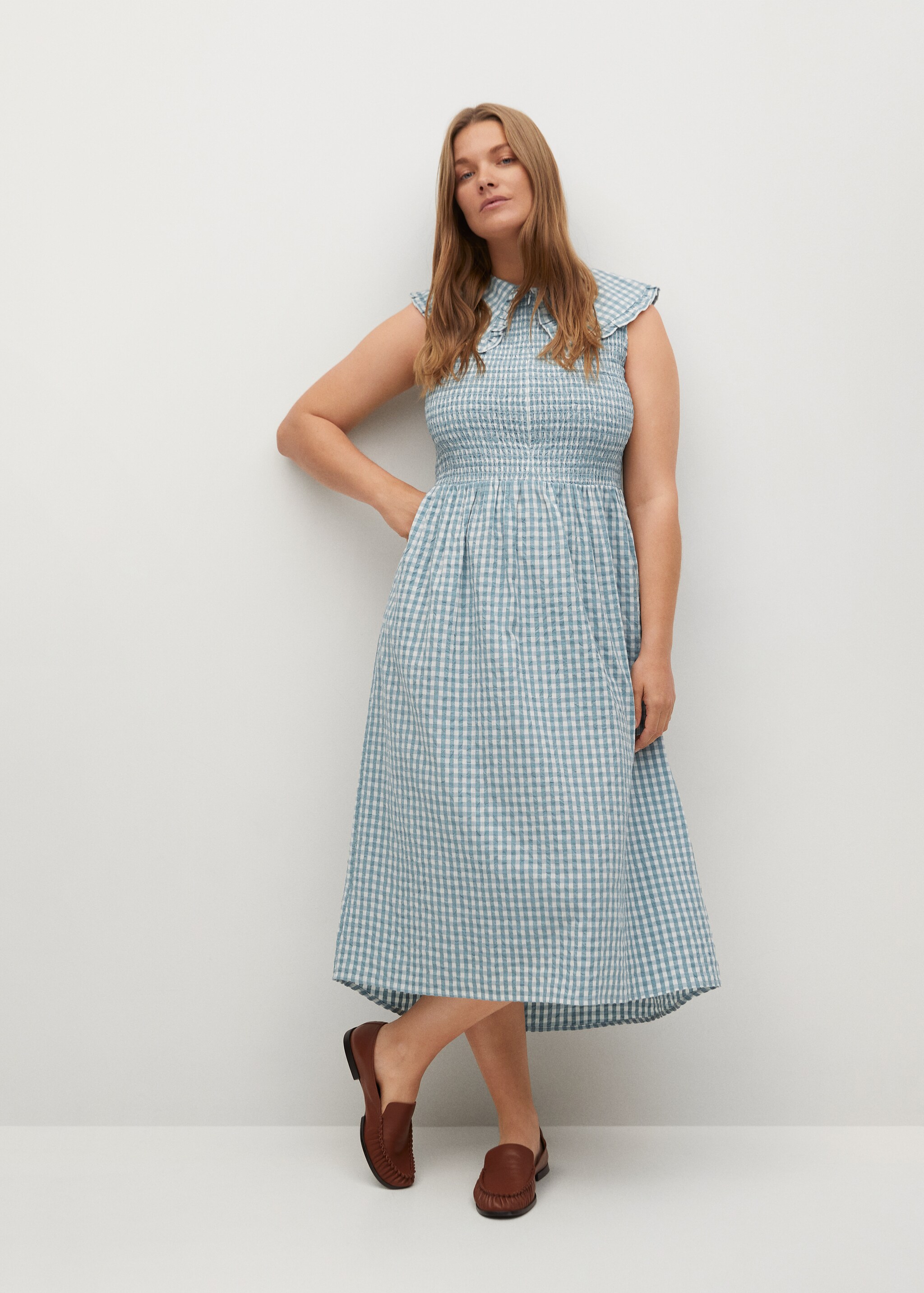 Gingham check dress - General plane