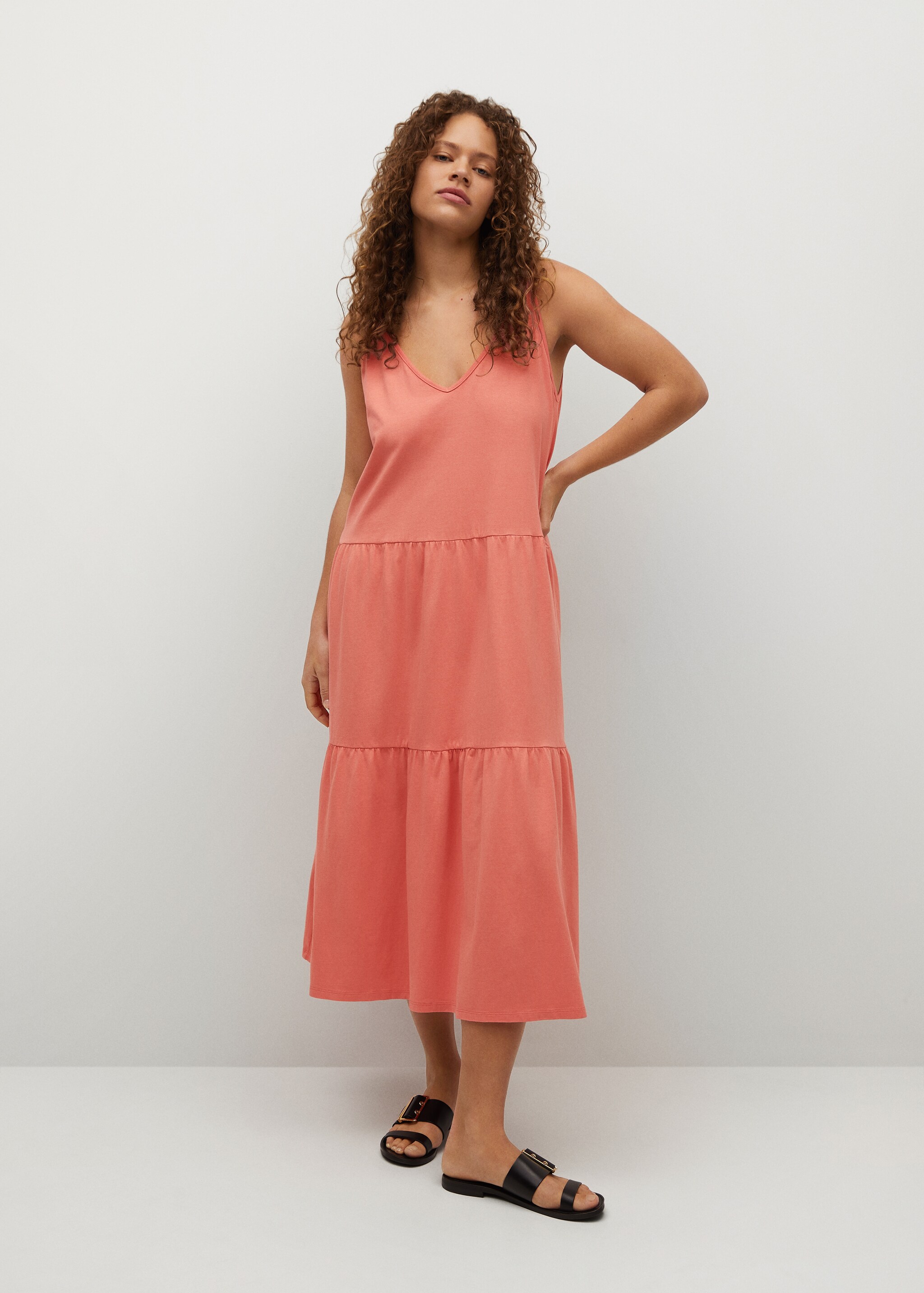 Knit cotton-blend dress - General plane