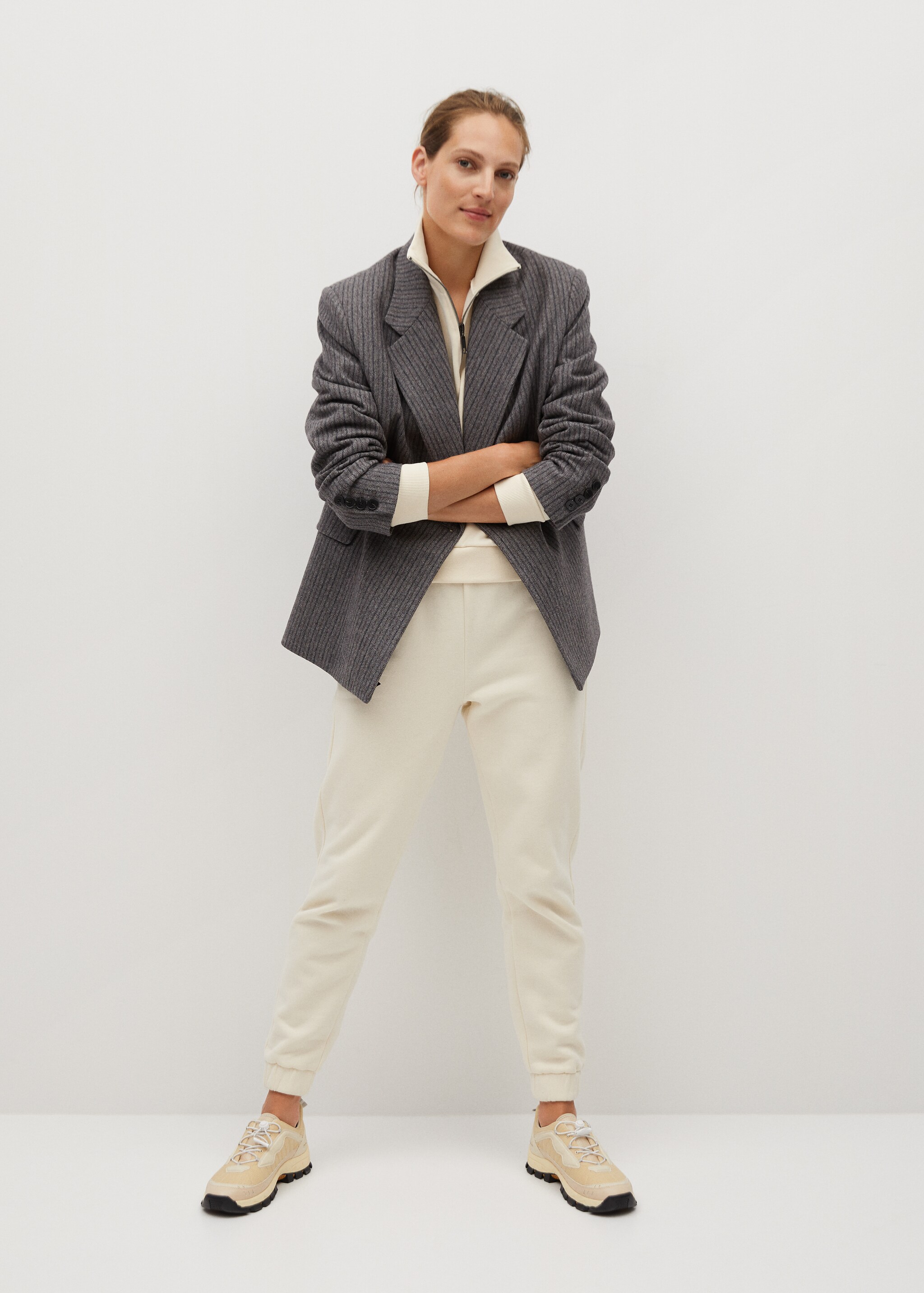 Elastic waist cotton pants - General plane