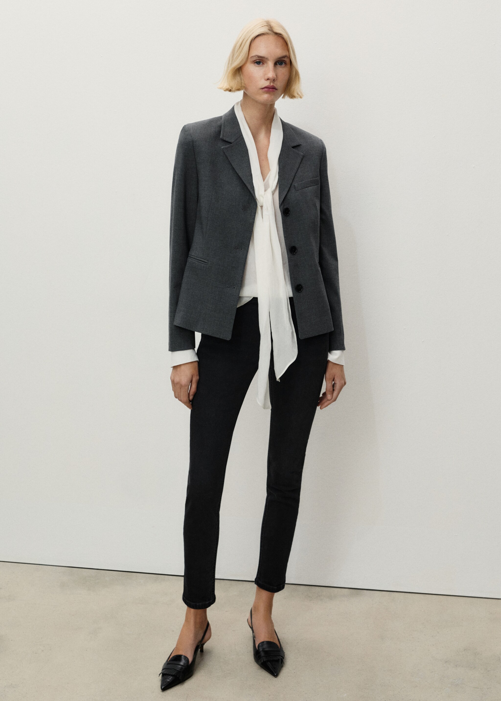 Jean skinny taille normale - Plan général, Black denim. Ref: 87040240-00.