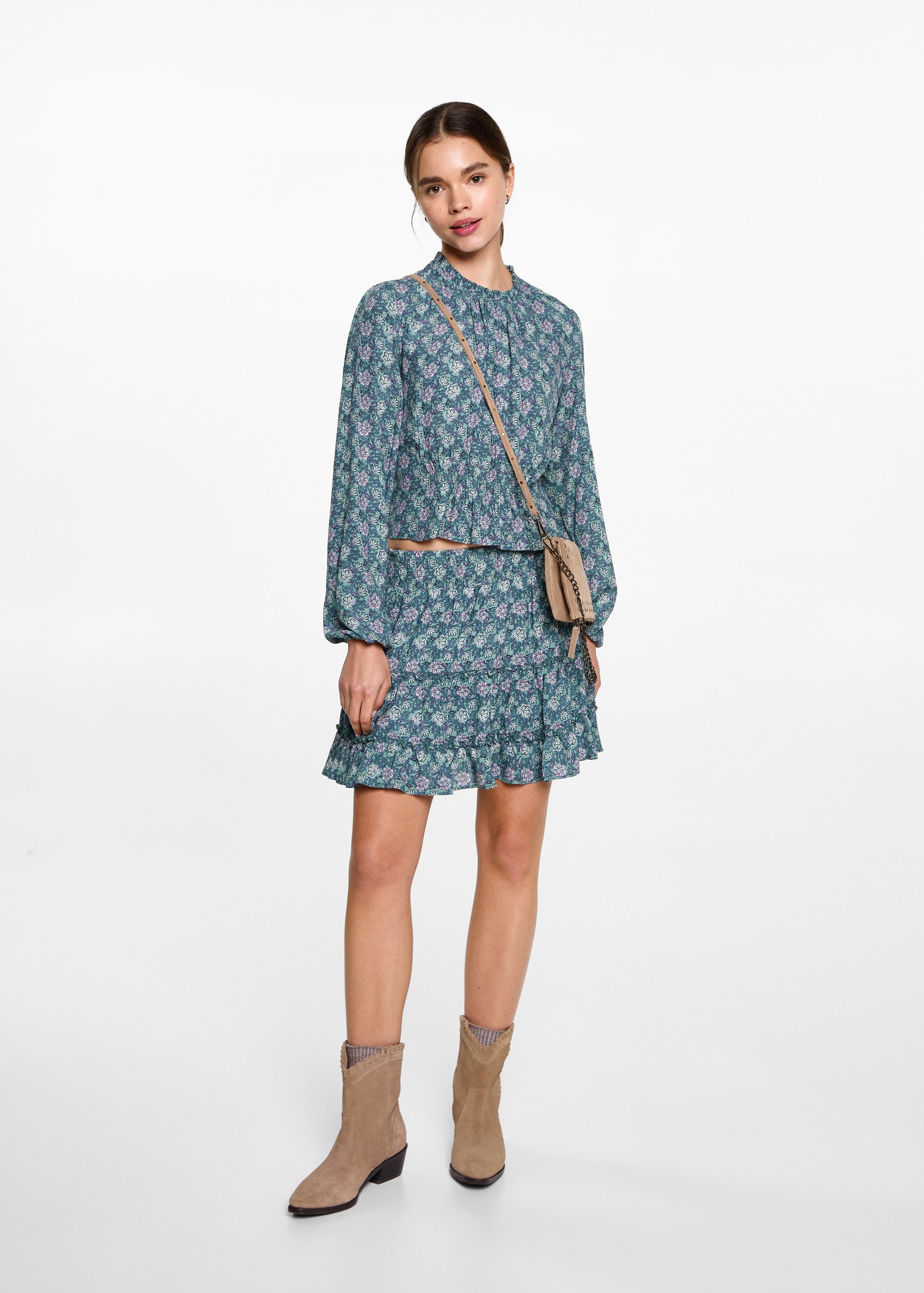 Sukně s volány a potiskem - Celkový náhled