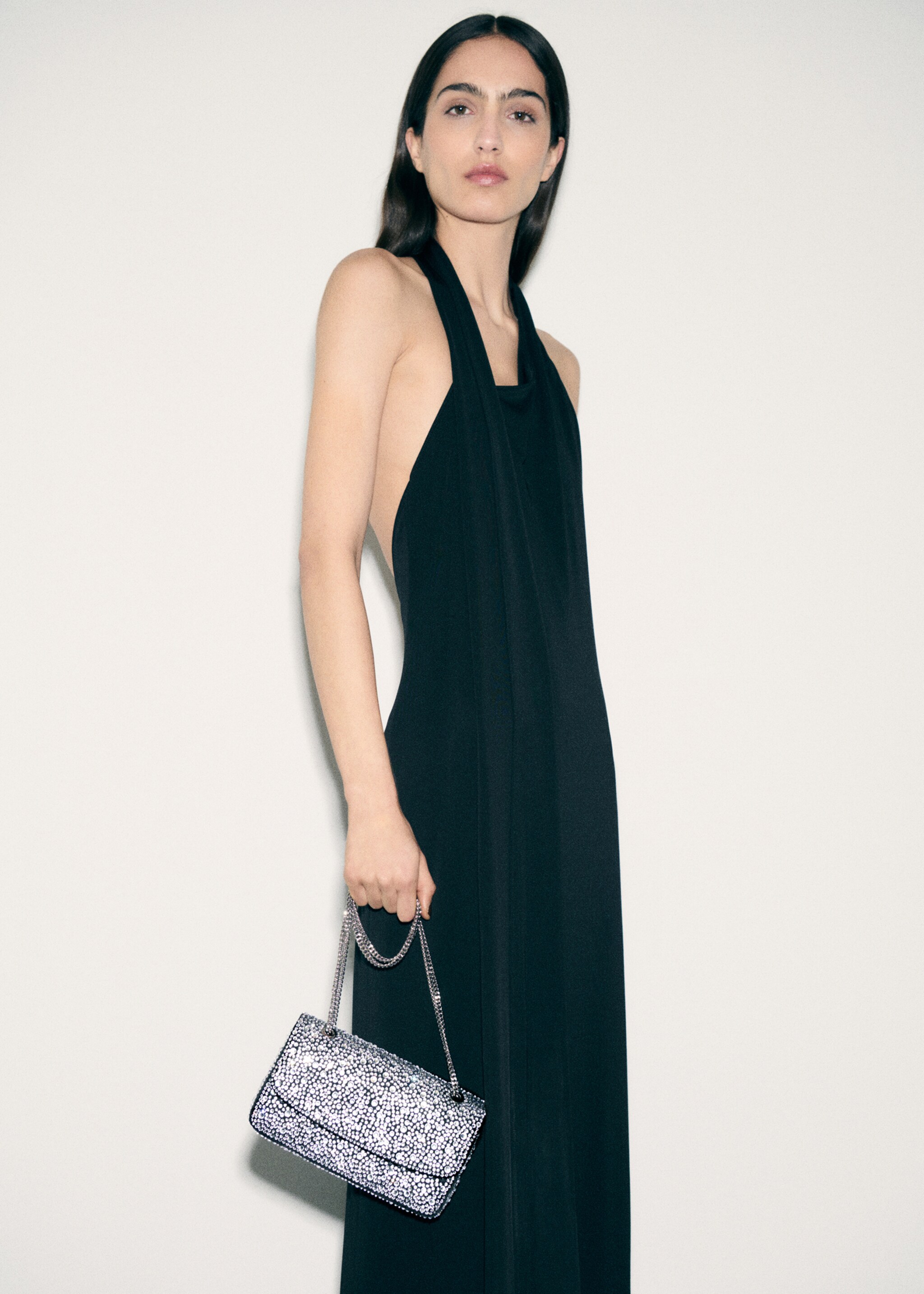 Crystal flap bag - General plane, Black. Ref: 87040423-00.
