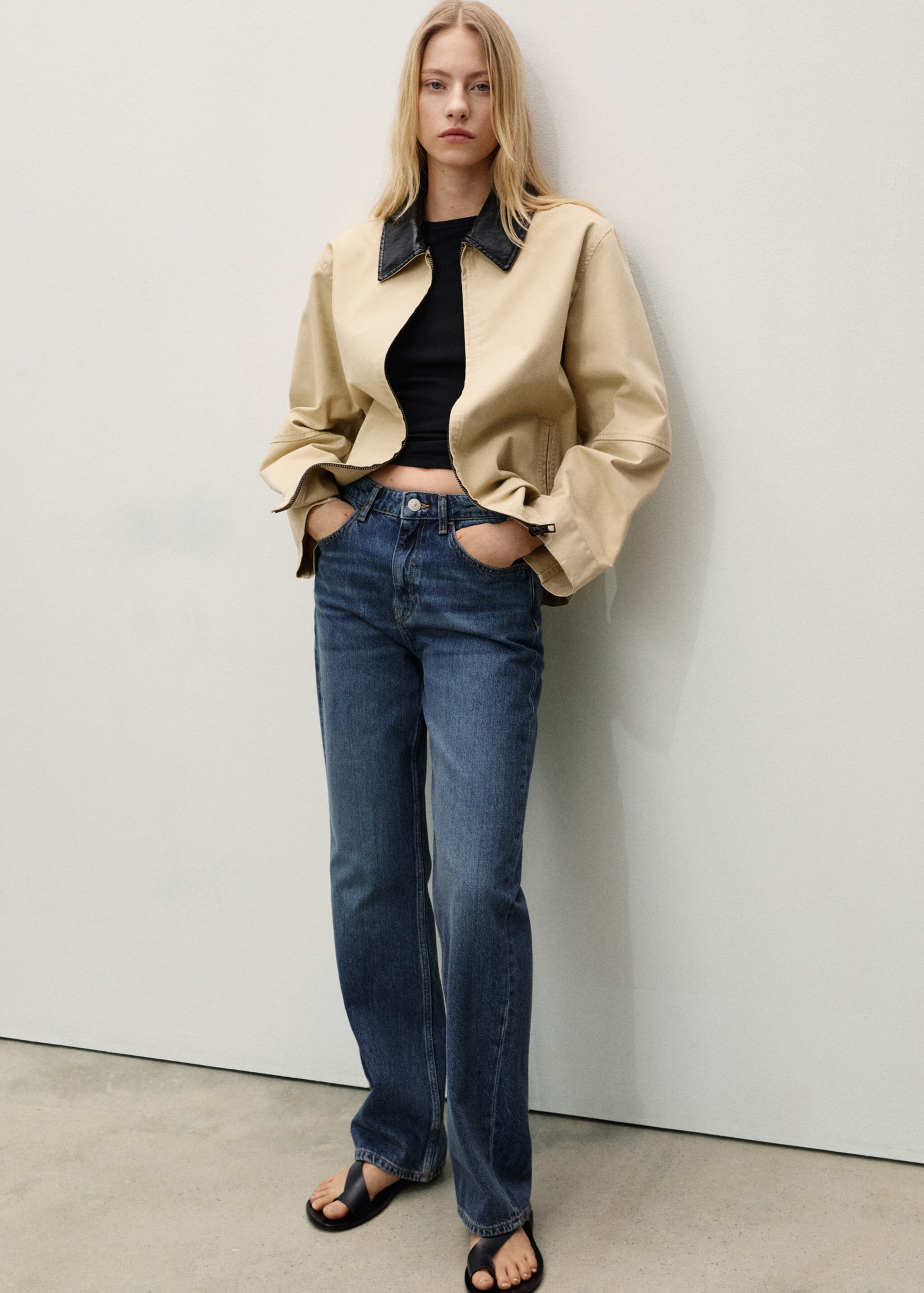 Matilda medium-rise straight-fit jeans - General plane, Dark Blue. Ref: 87040448-00.