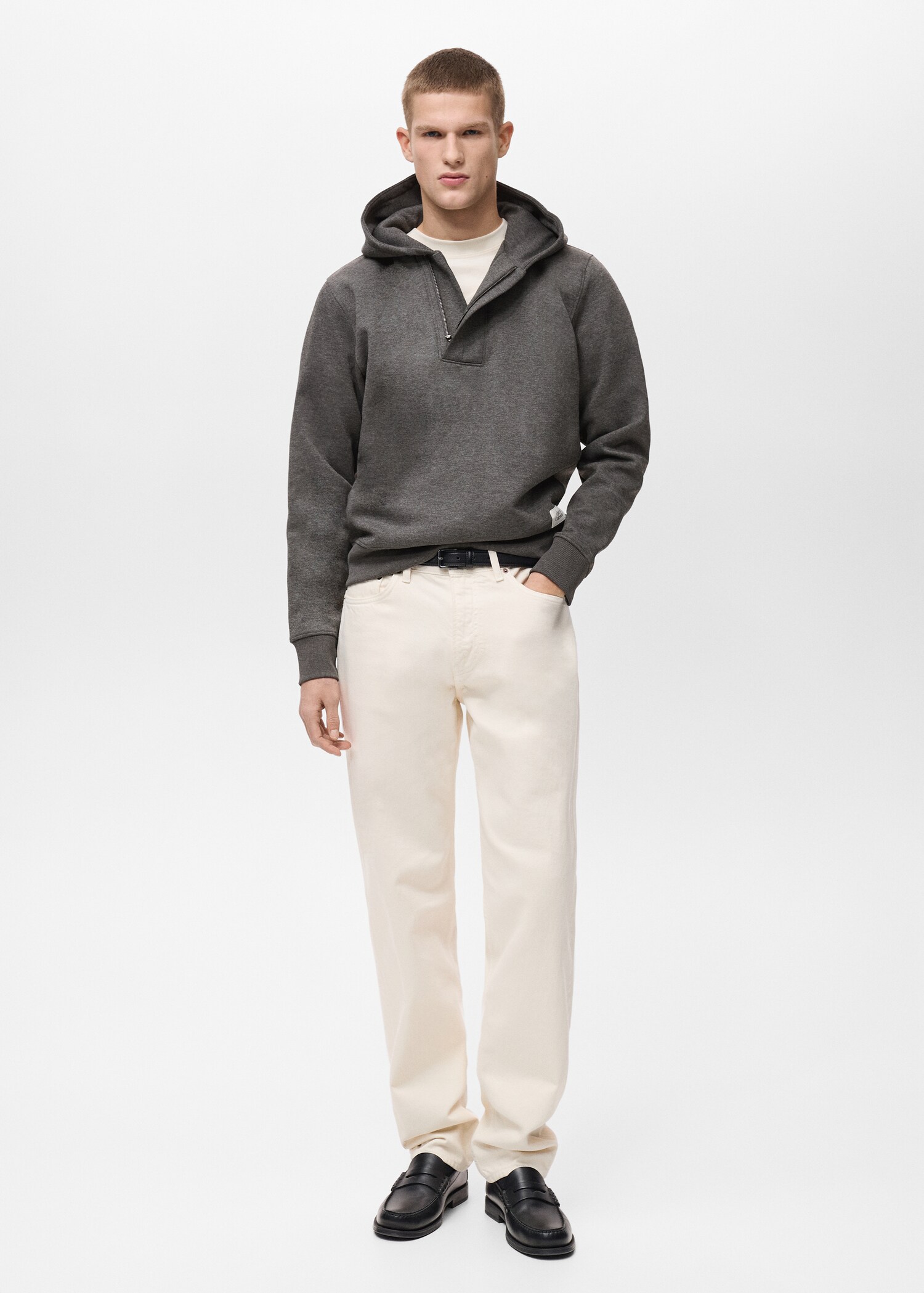 Hoodie mit Zip-Kragen - Allgemeine Ansicht