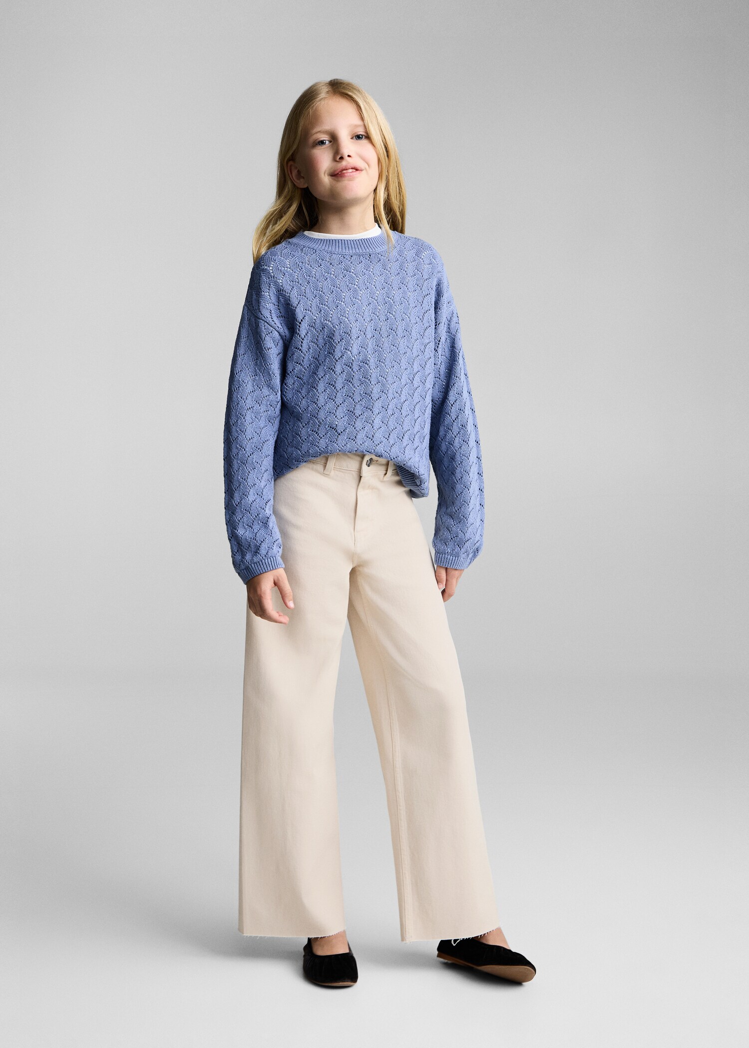 Jeans culotte mid-waist comfort - General plane