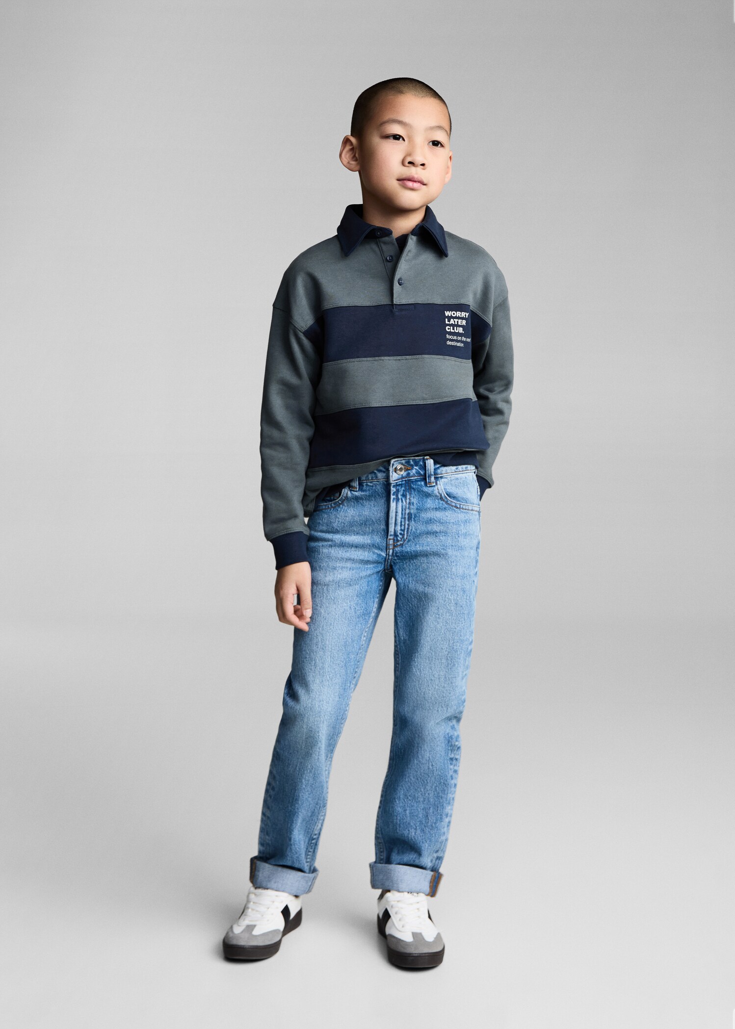 Striped polo sweatshirt - General plane