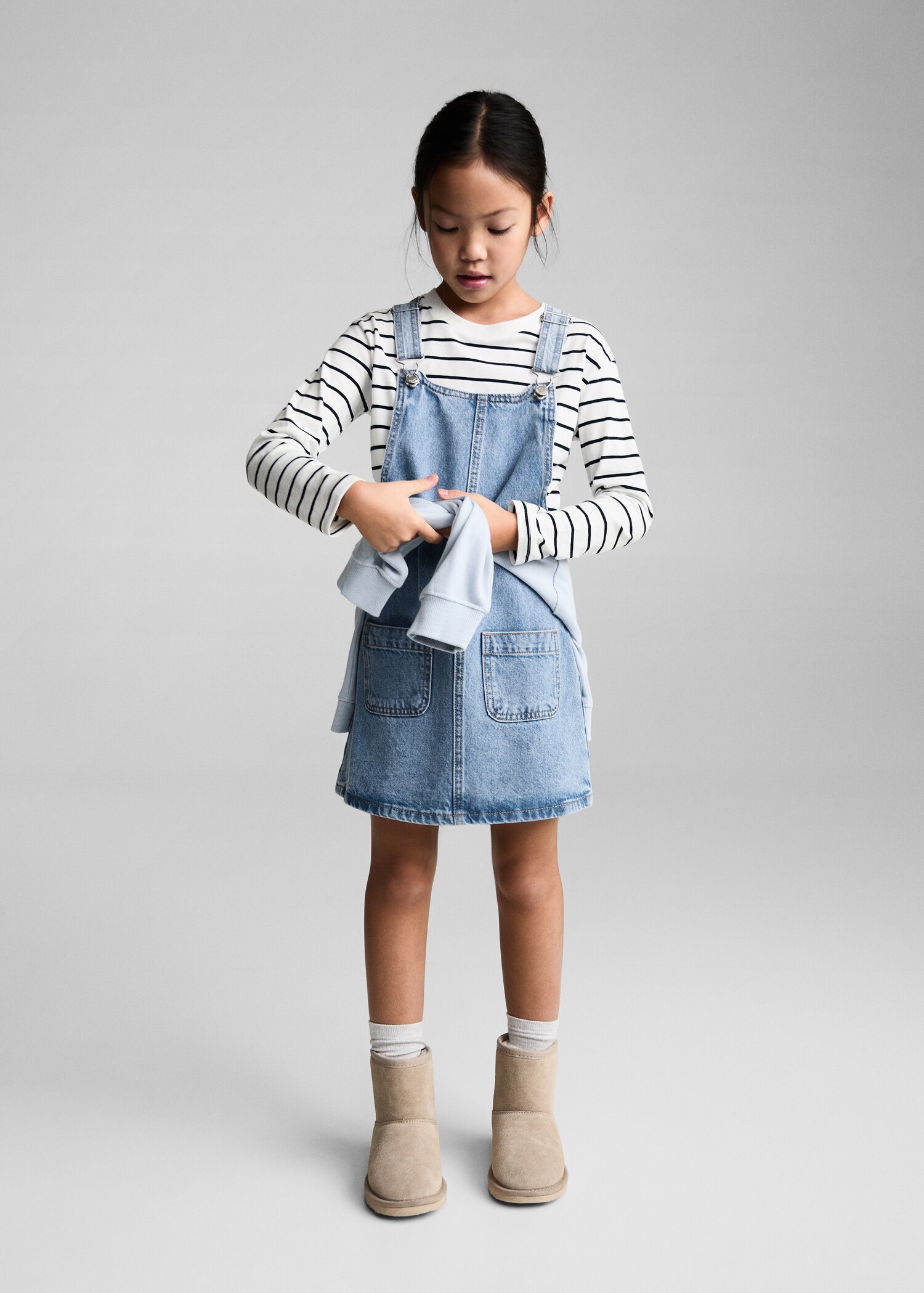 Randig bomull t-shirt - Allmän bild