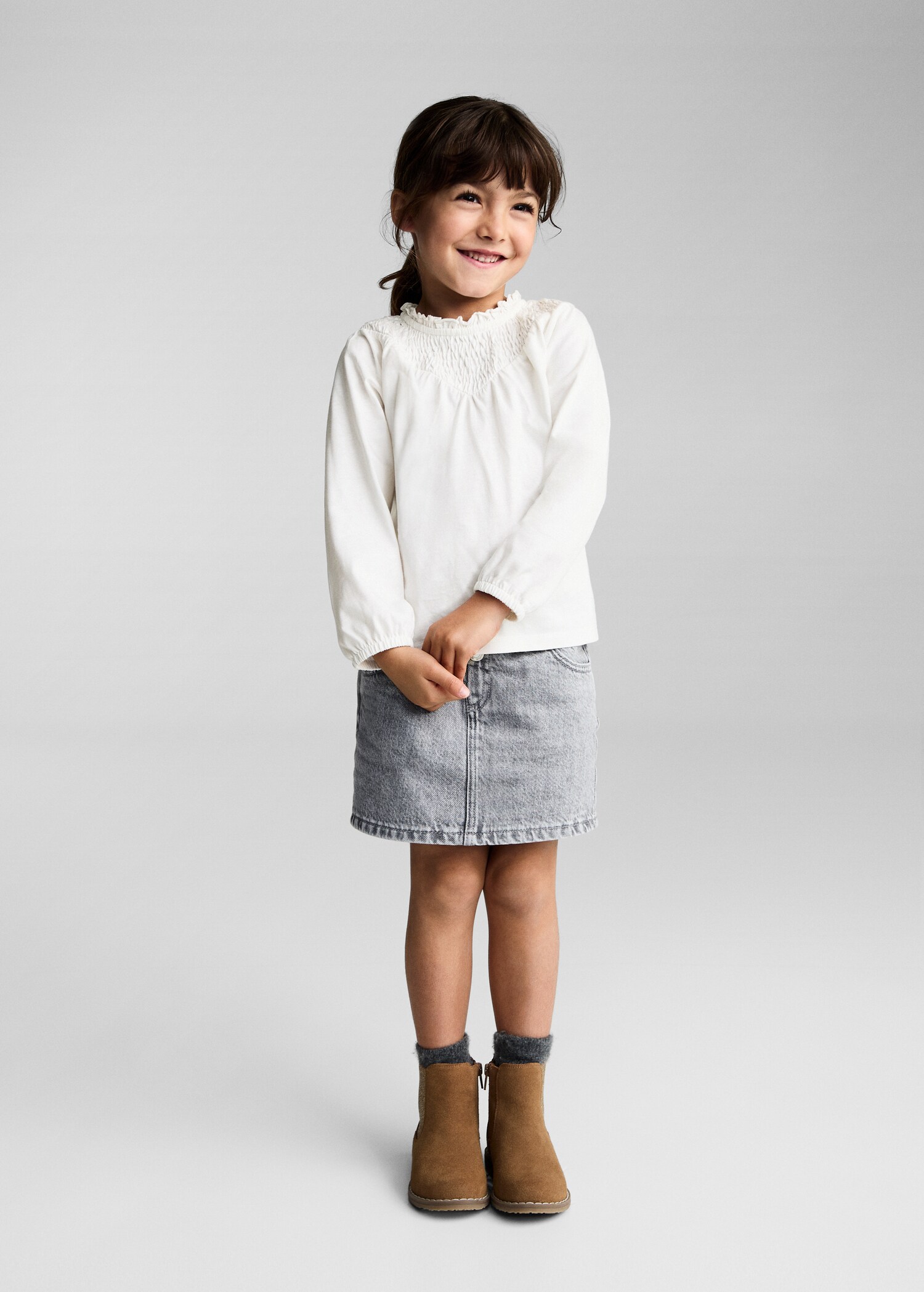 T-shirt col froncé - Plan général