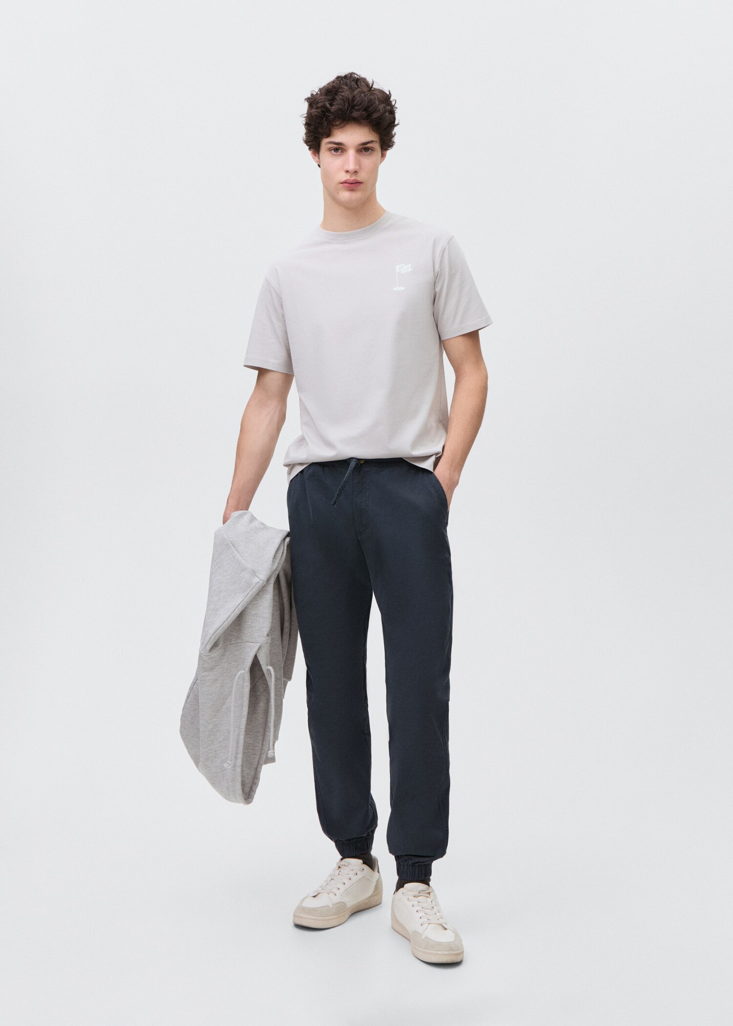 Cotton jogger-style trousers - General plane