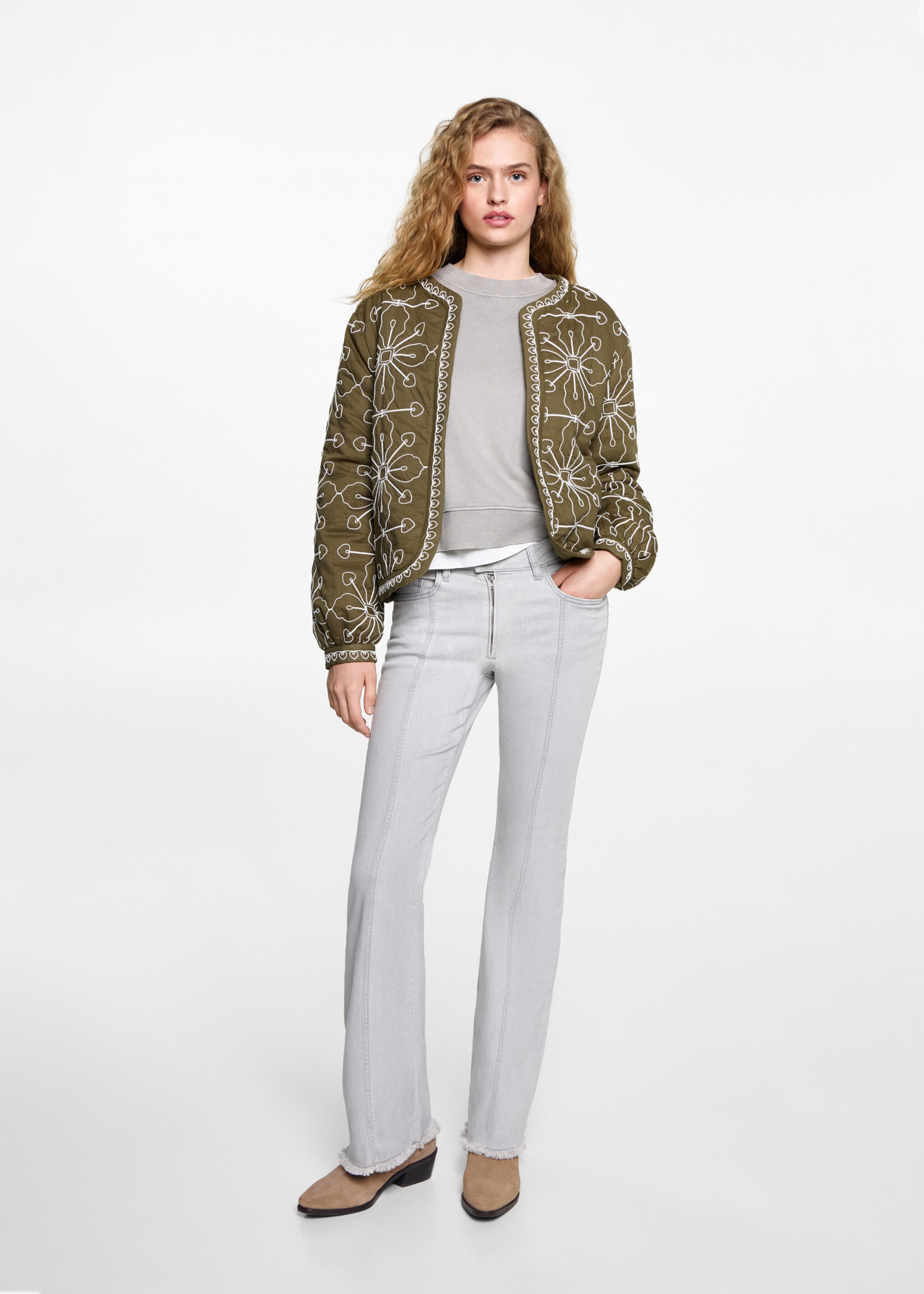 Quilted cotton jacket - General plane, Olive Green. Ref: 87041514-00.