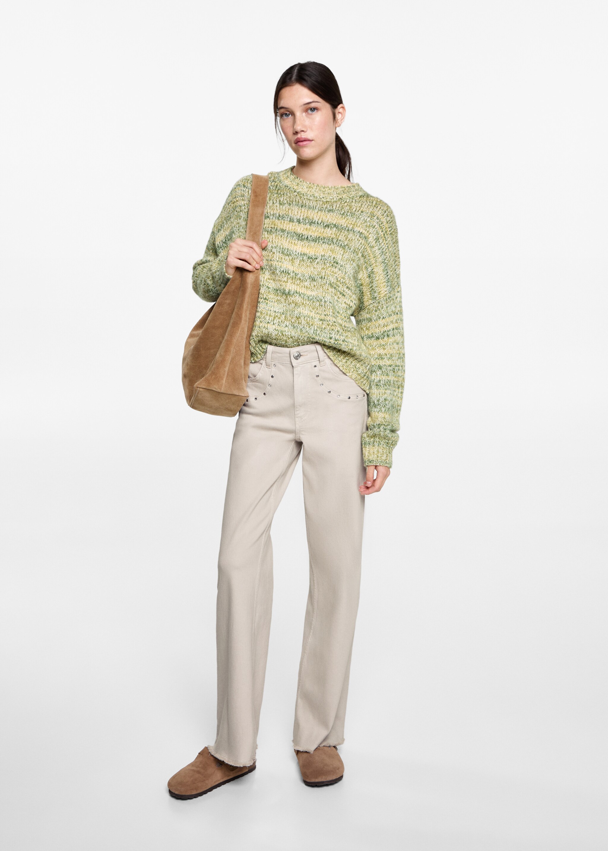 Jersei punt jaspiat - Pla general, Verd pastel. Ref: 87041517-00.