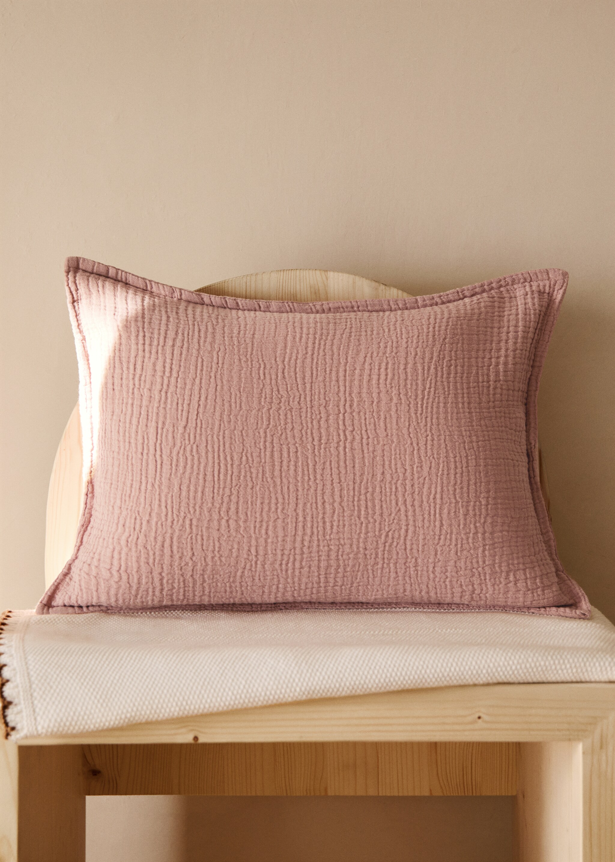Gauze children's cushion cover 30x40 cm - General plane, Pink. Ref: 87041524-00.