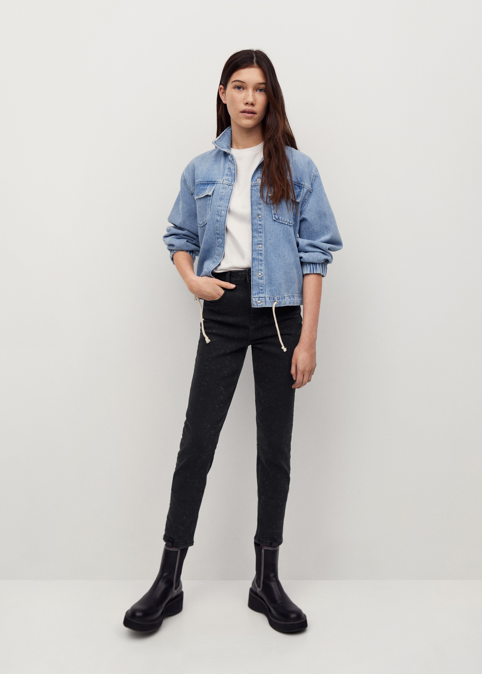 Jeans slim efecto manchas - Plano general