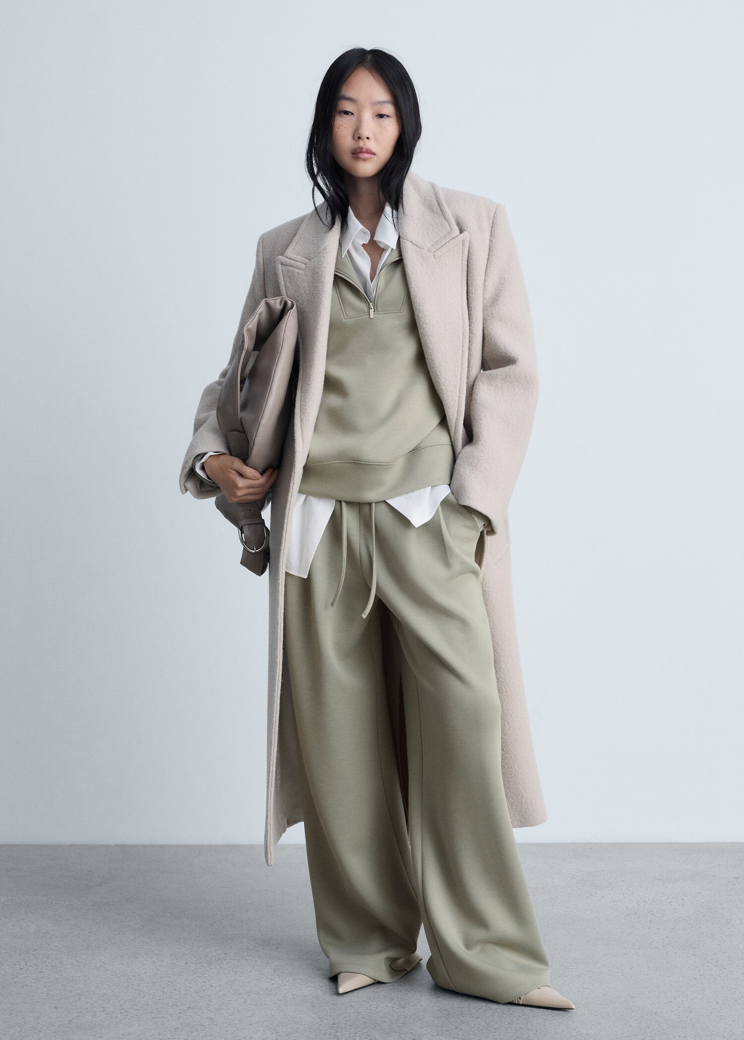 Pantalon de jogging wideleg pinces - Plan général