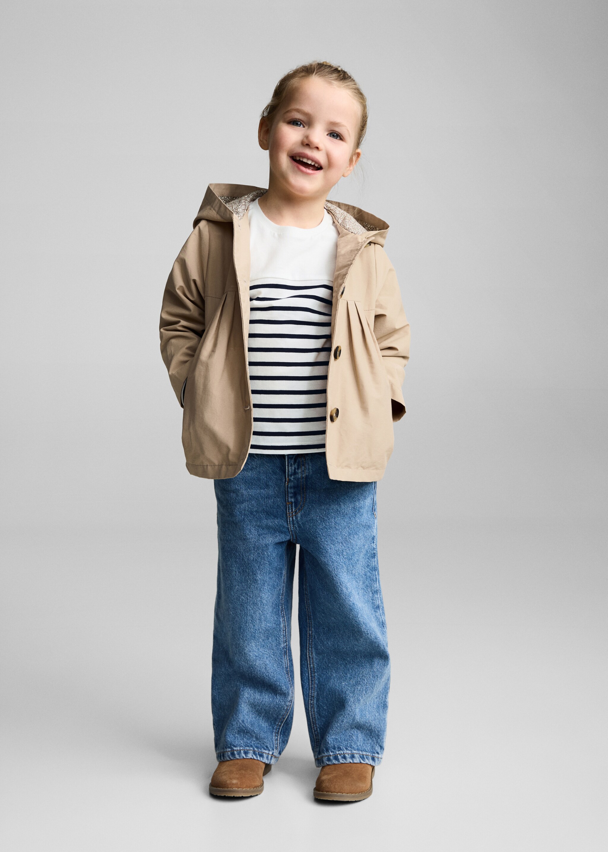 Samarreta màniga llarga ratlles - Pla general, Blanc trencat. Ref: 87043284-00.