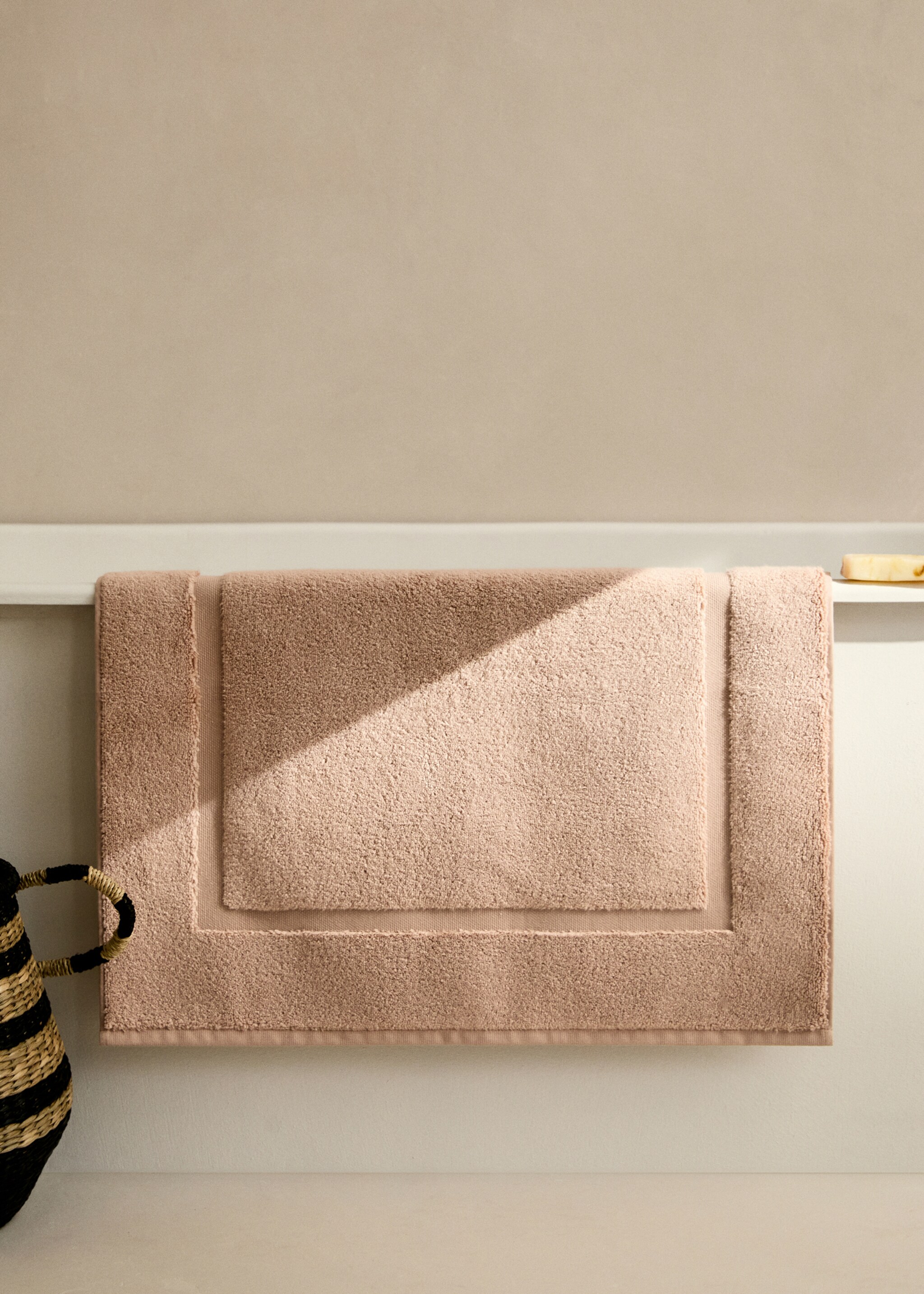 Soft cotton bath mat - General plane, Peach. Ref: 87043297-00.