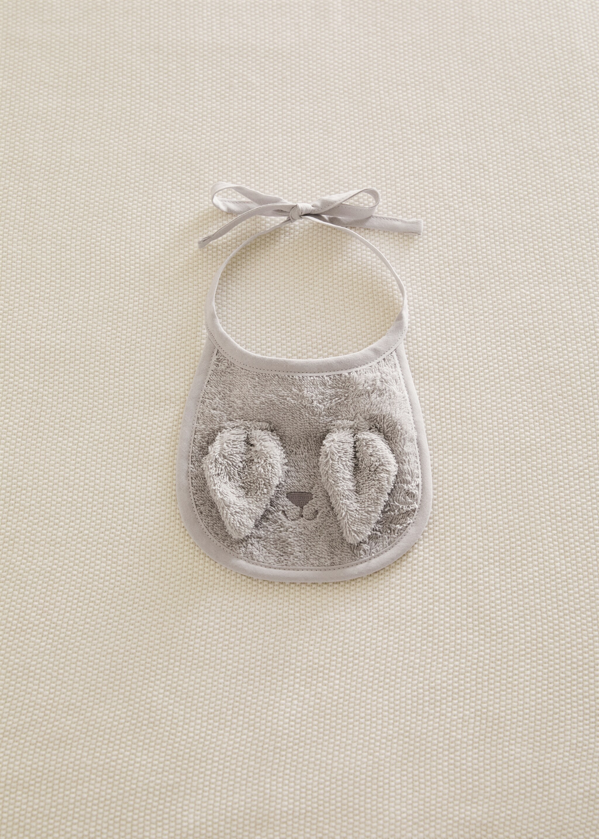 Badstoffen slab met oortjes - Overzichtstekening, Grijs. Ref: 87043310-00.