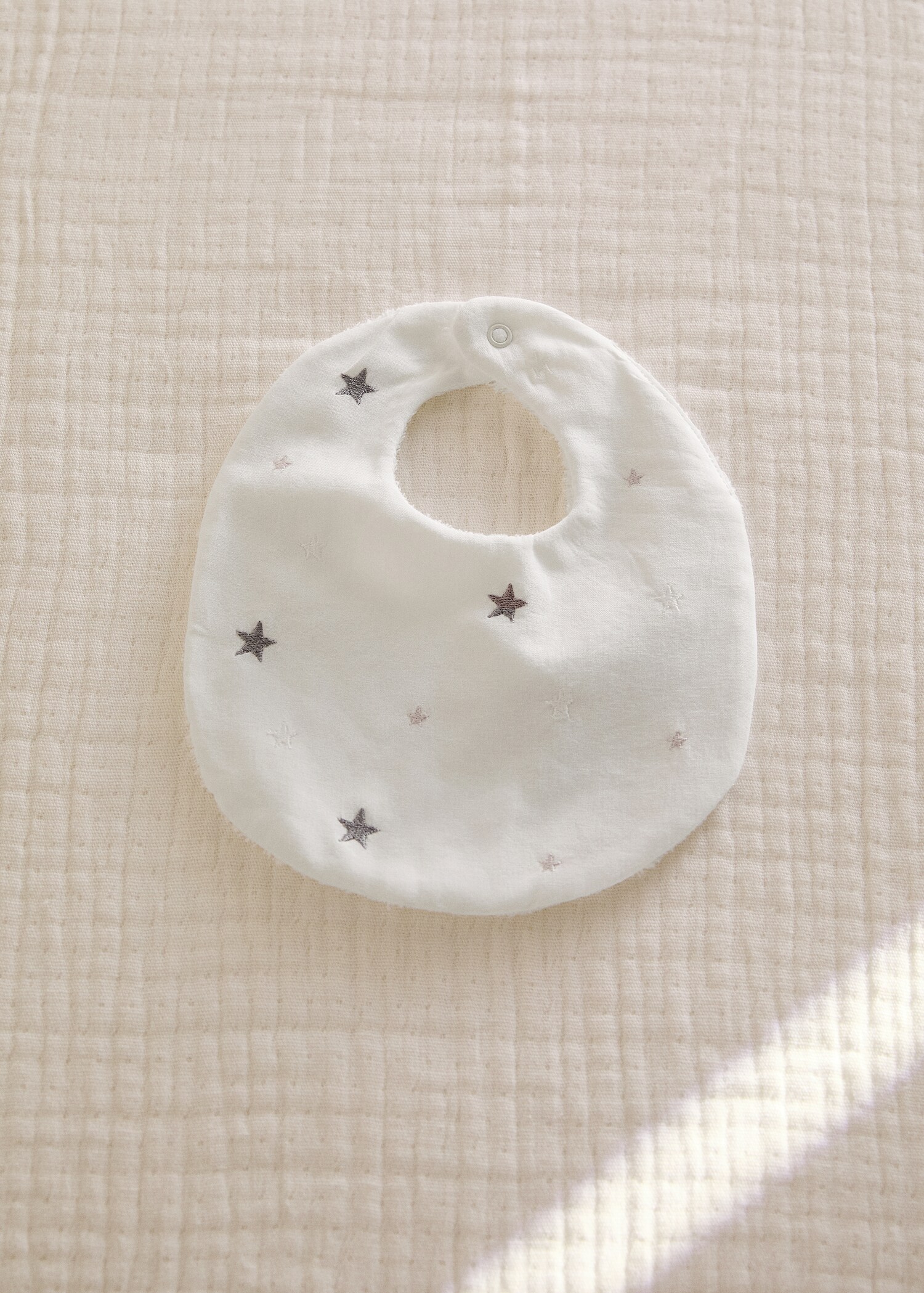 Badstoffen slab met sterretjesborduursel - Overzichtstekening