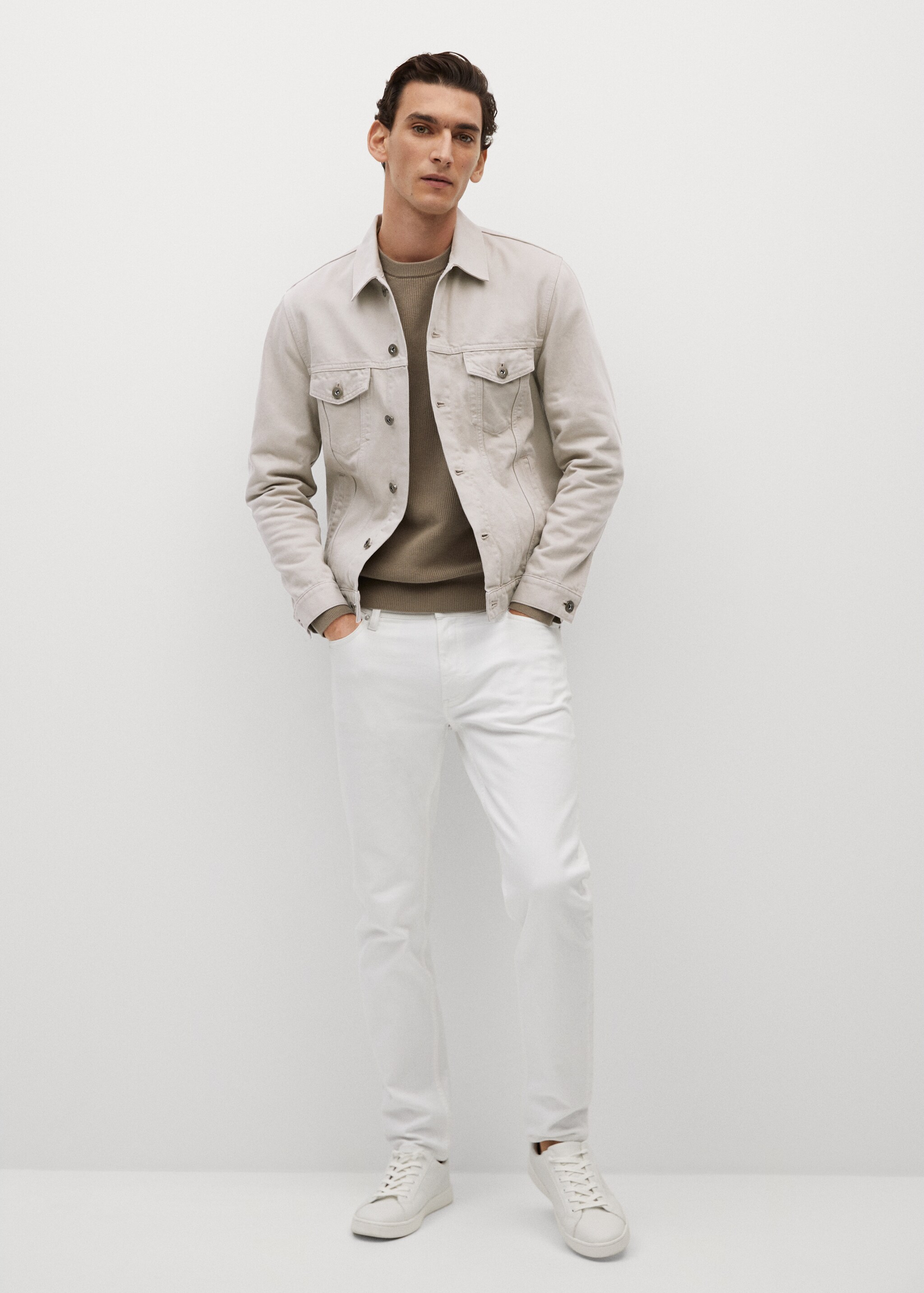 Chaqueta denim beige - Plano general