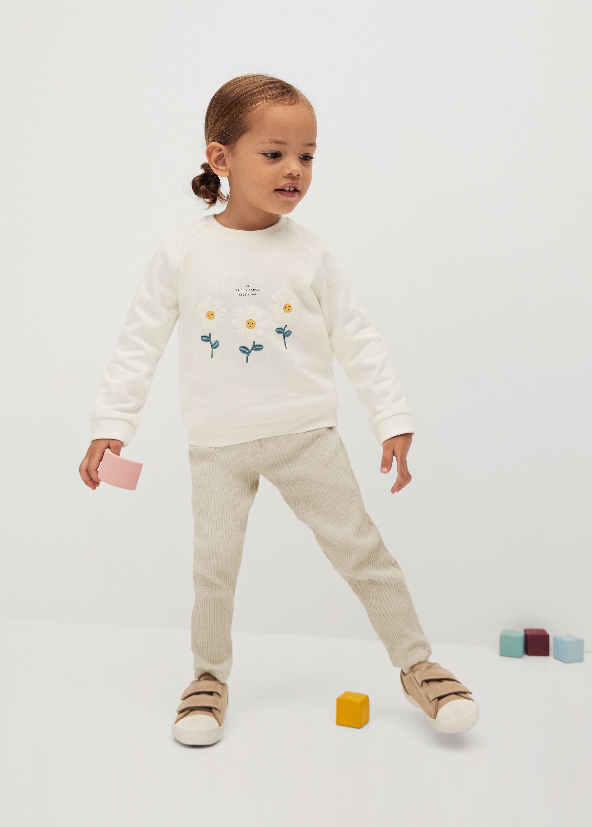 Organic cotton ribbed leggings - General plane