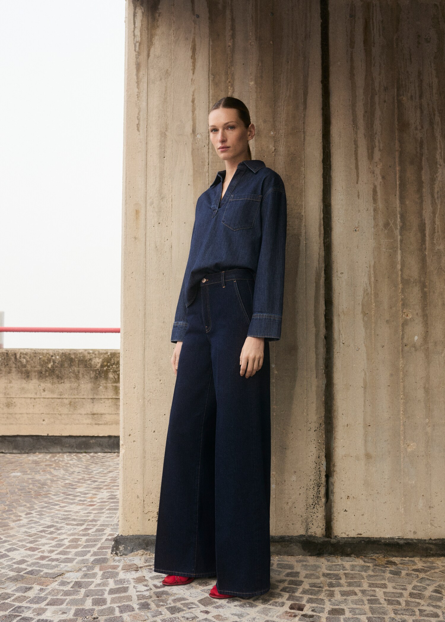 Blusa vaquera algodón - Plano general