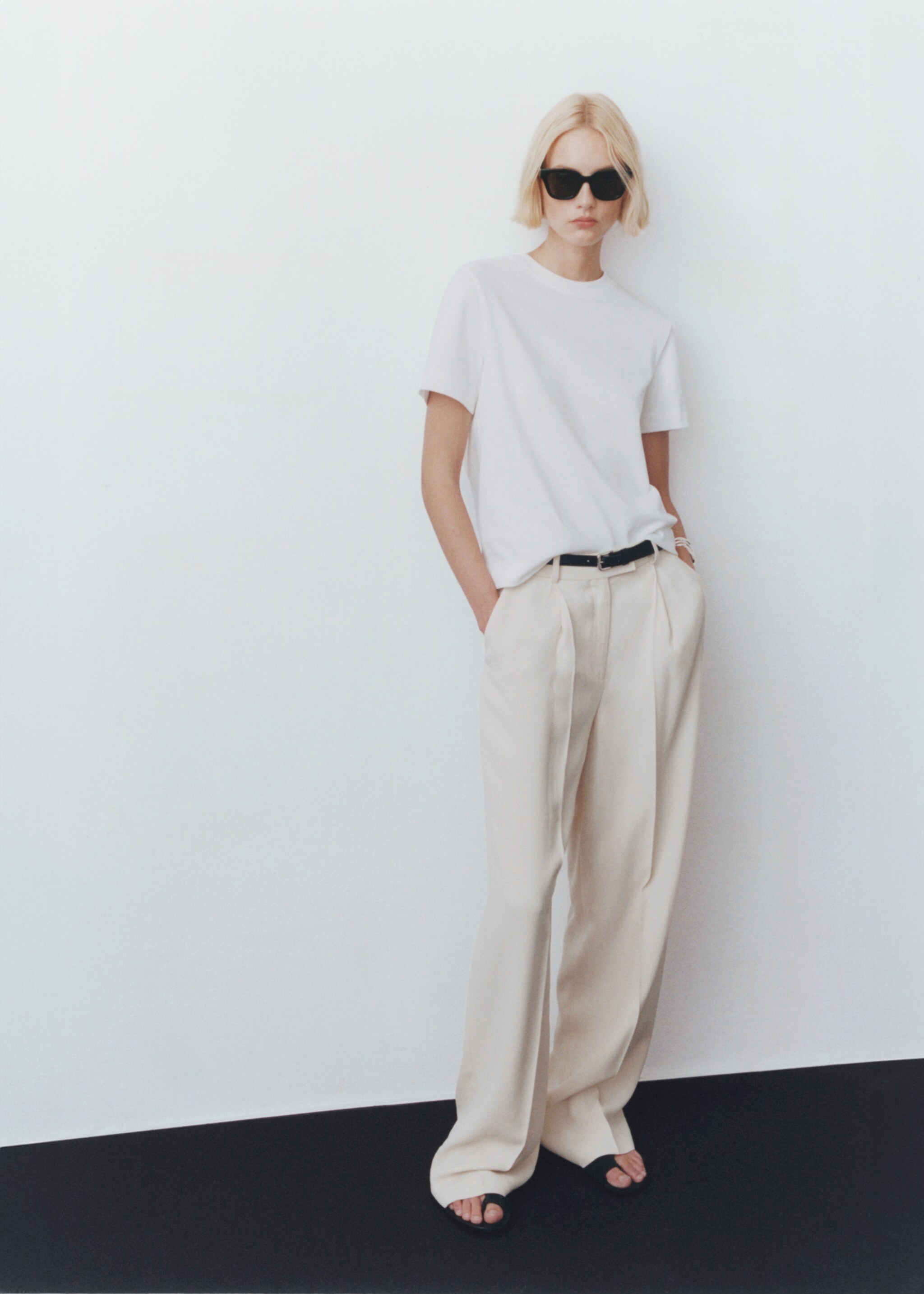 Short-sleeved cotton t-shirt - General plane, White. Ref: 87044082-00.