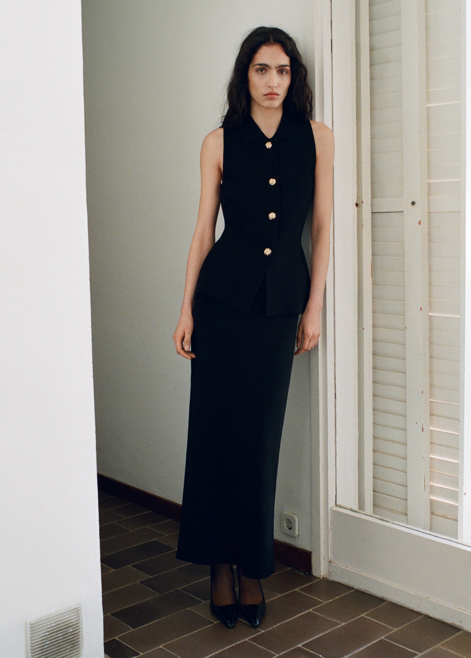 Fine knit midi skirt - General plane