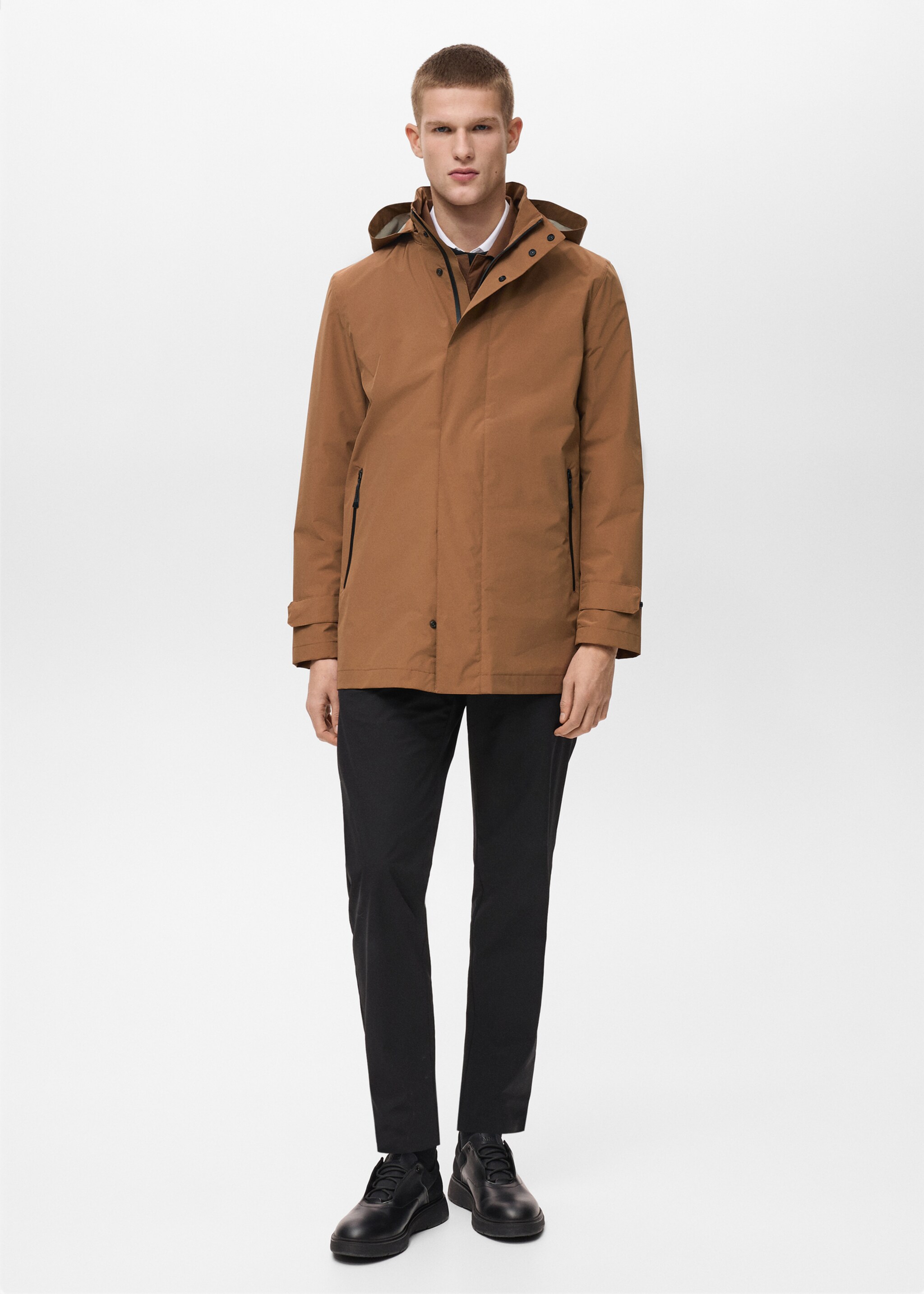 Parka waterproof s technologií COOLMAX® - Celkový náhled, Tabákově hnědá. Ref: 87044389-00.